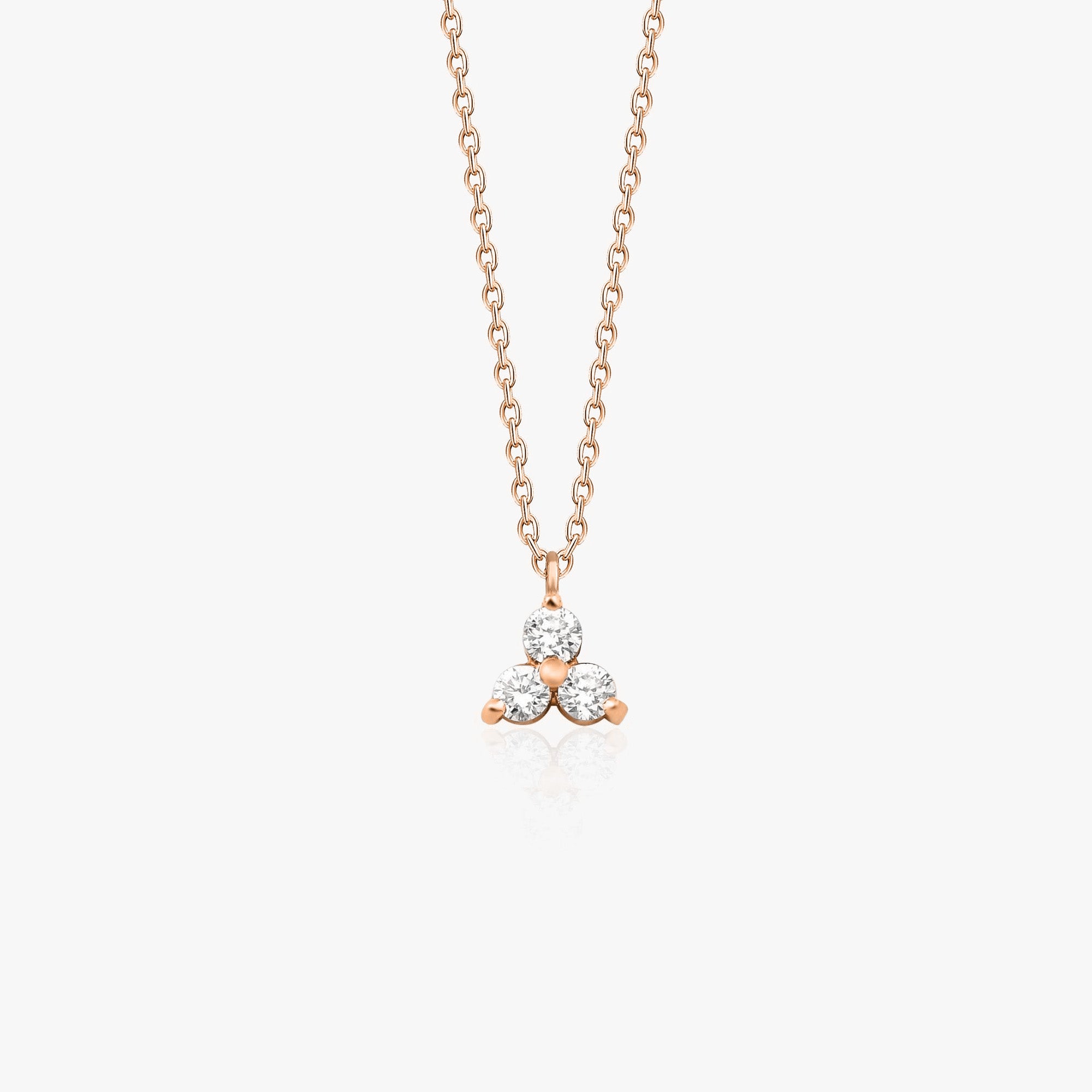 Trio Diamond Necklace in 14K Gold