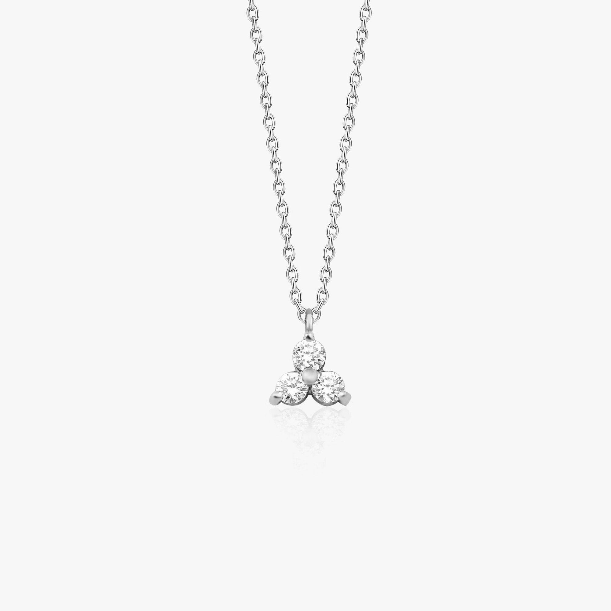 Trio Diamond Necklace in 14K Gold