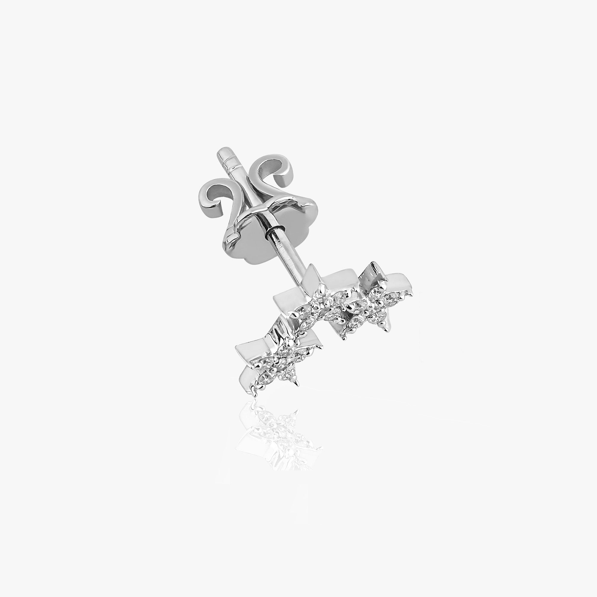 Single Celestial Star Group Stud Available in 14K Gold