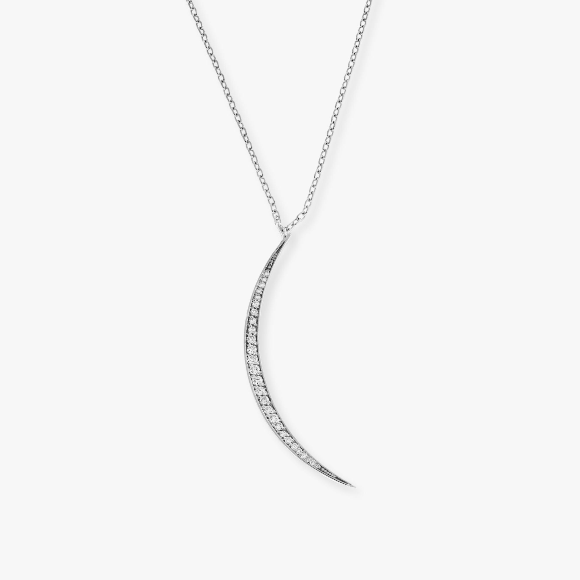 Diamond Crescent Moon Necklace
