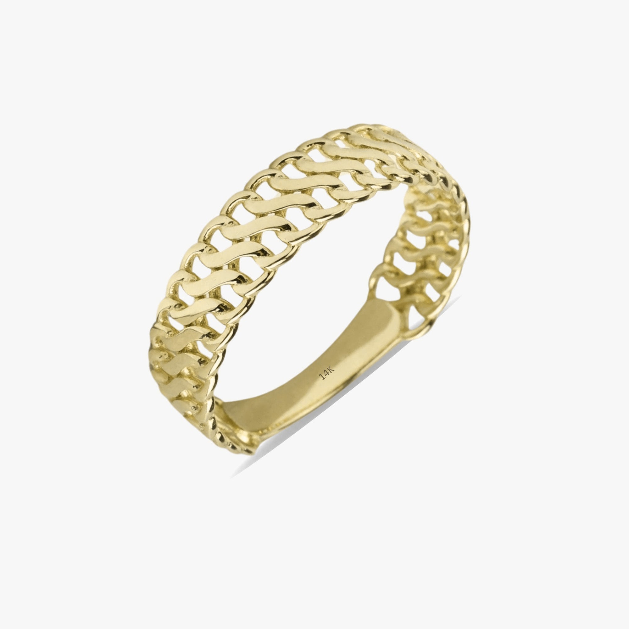 Vienna Chain Ring in 14K Gold