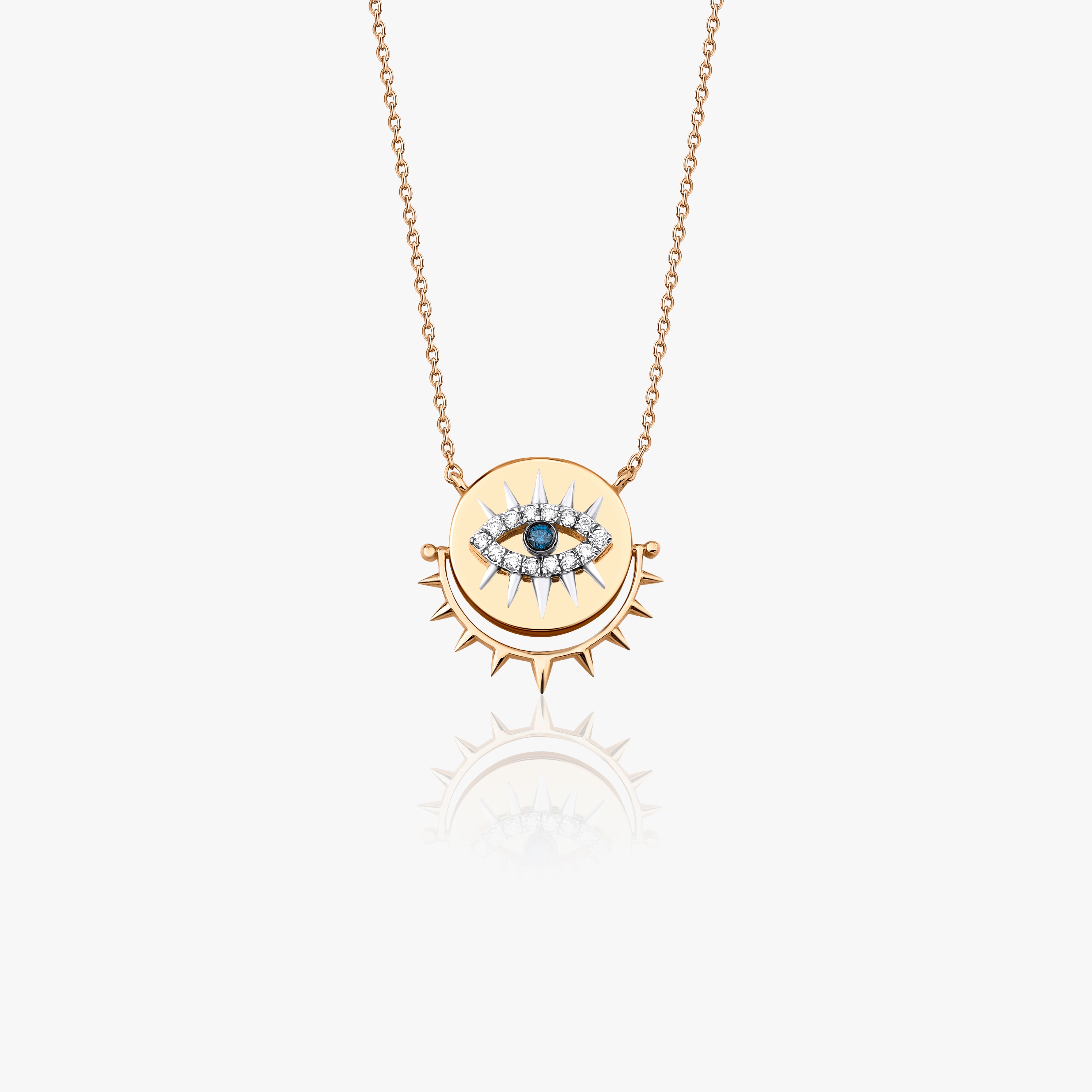 Diamond Spiked Eye Necklace
