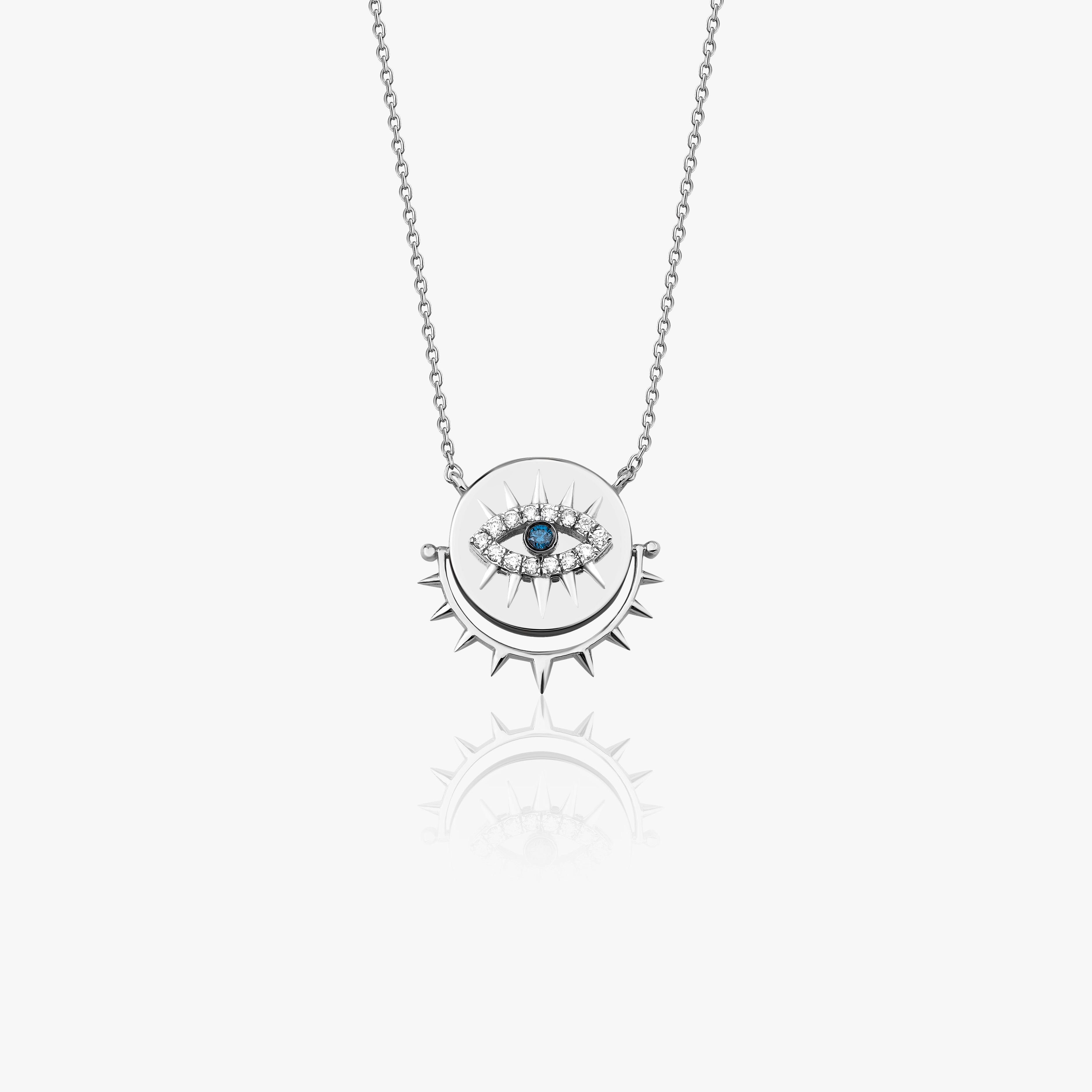 Diamond Spiked Eye Necklace