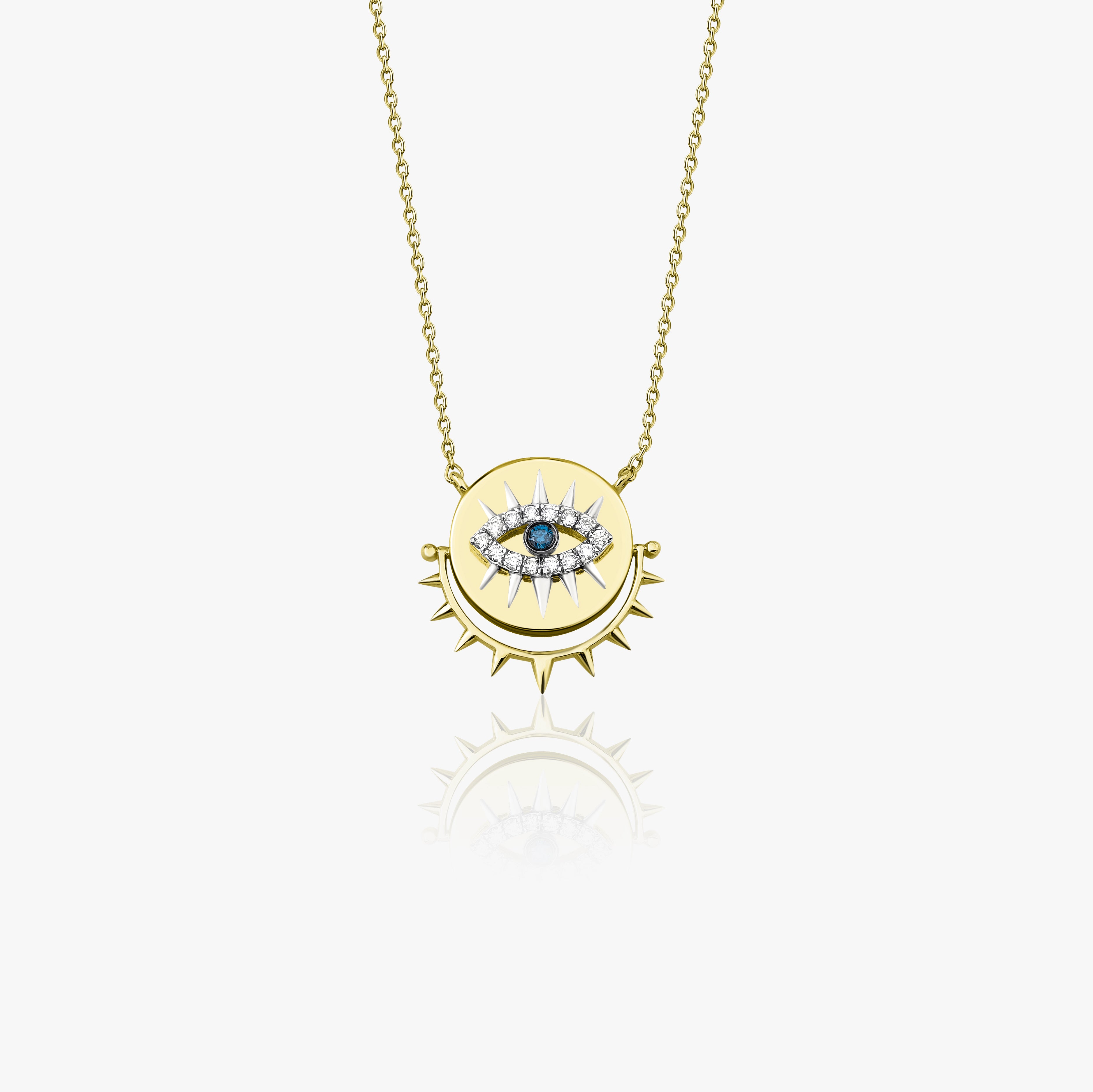 Diamond Spiked Eye Necklace