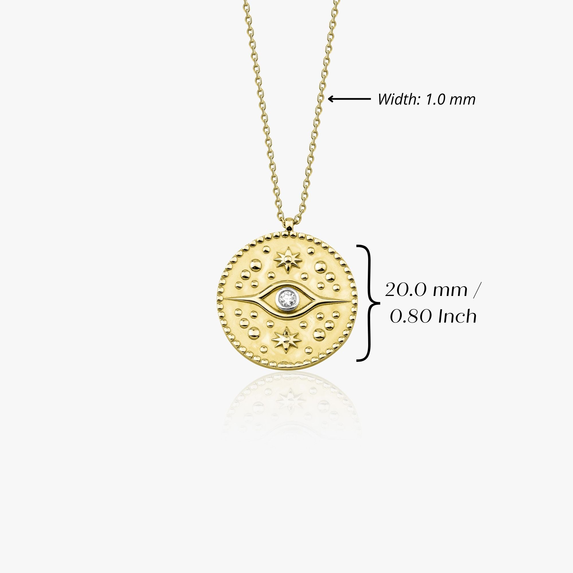 Diamond Medallion Coin Necklace
