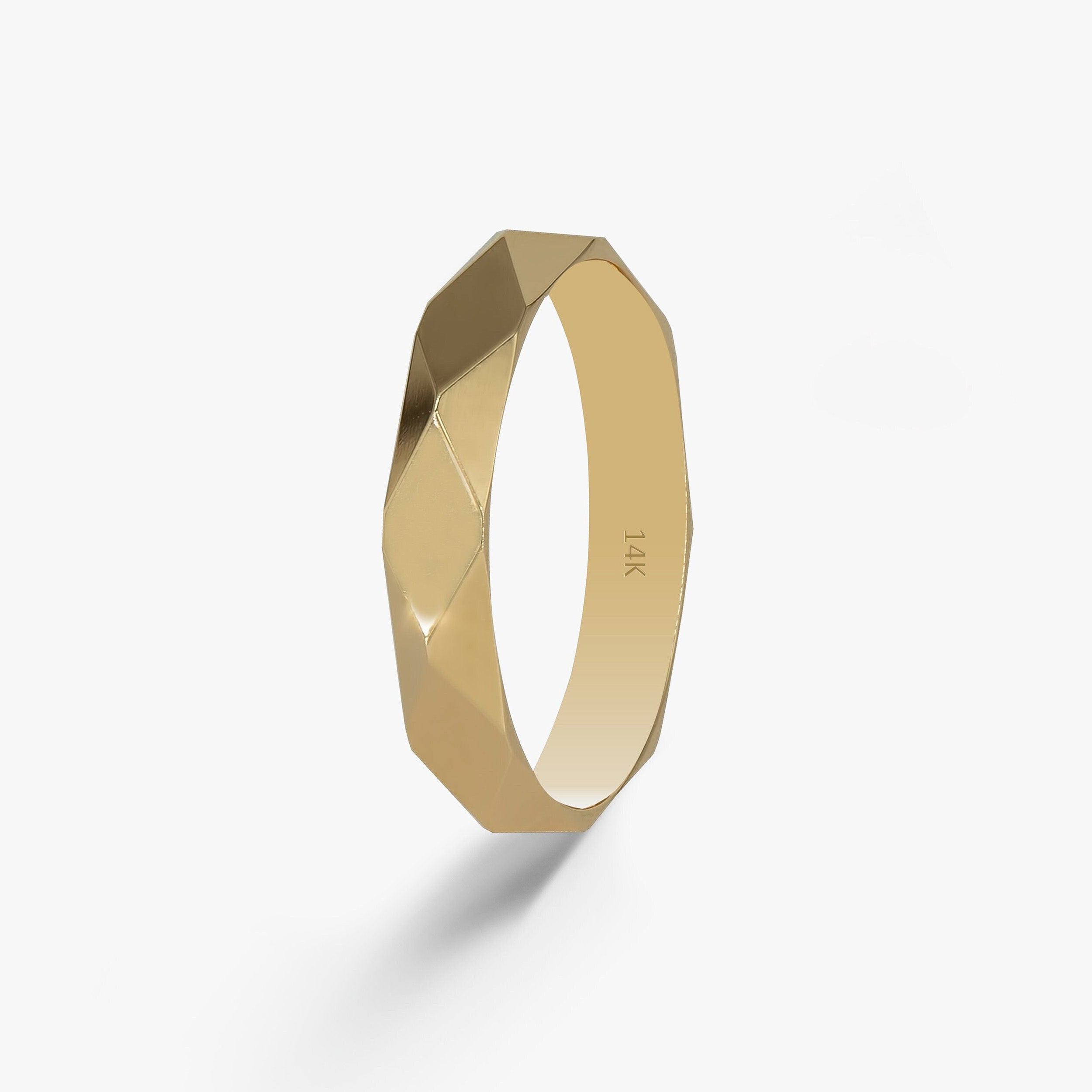 Geometric Modern Band in 14K Gold
