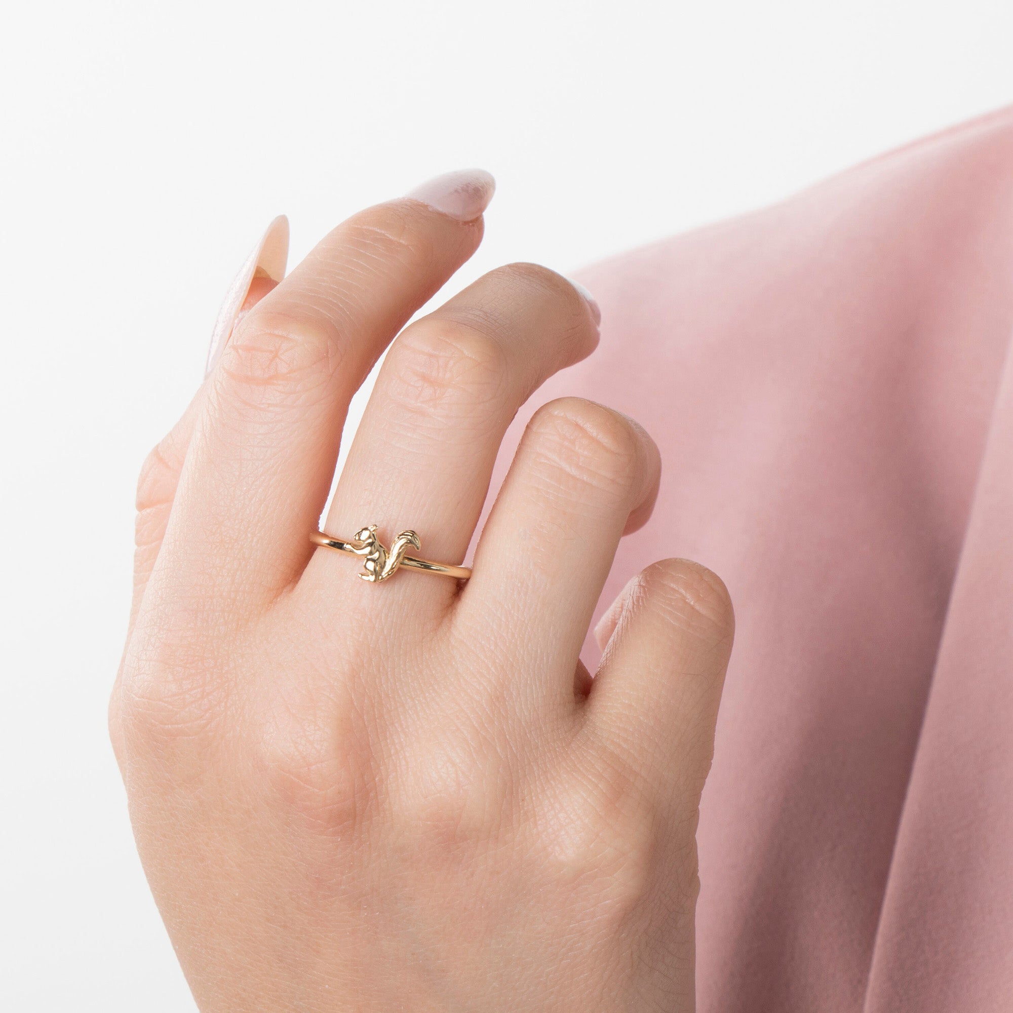 Squirrel Ring in 14K Gold