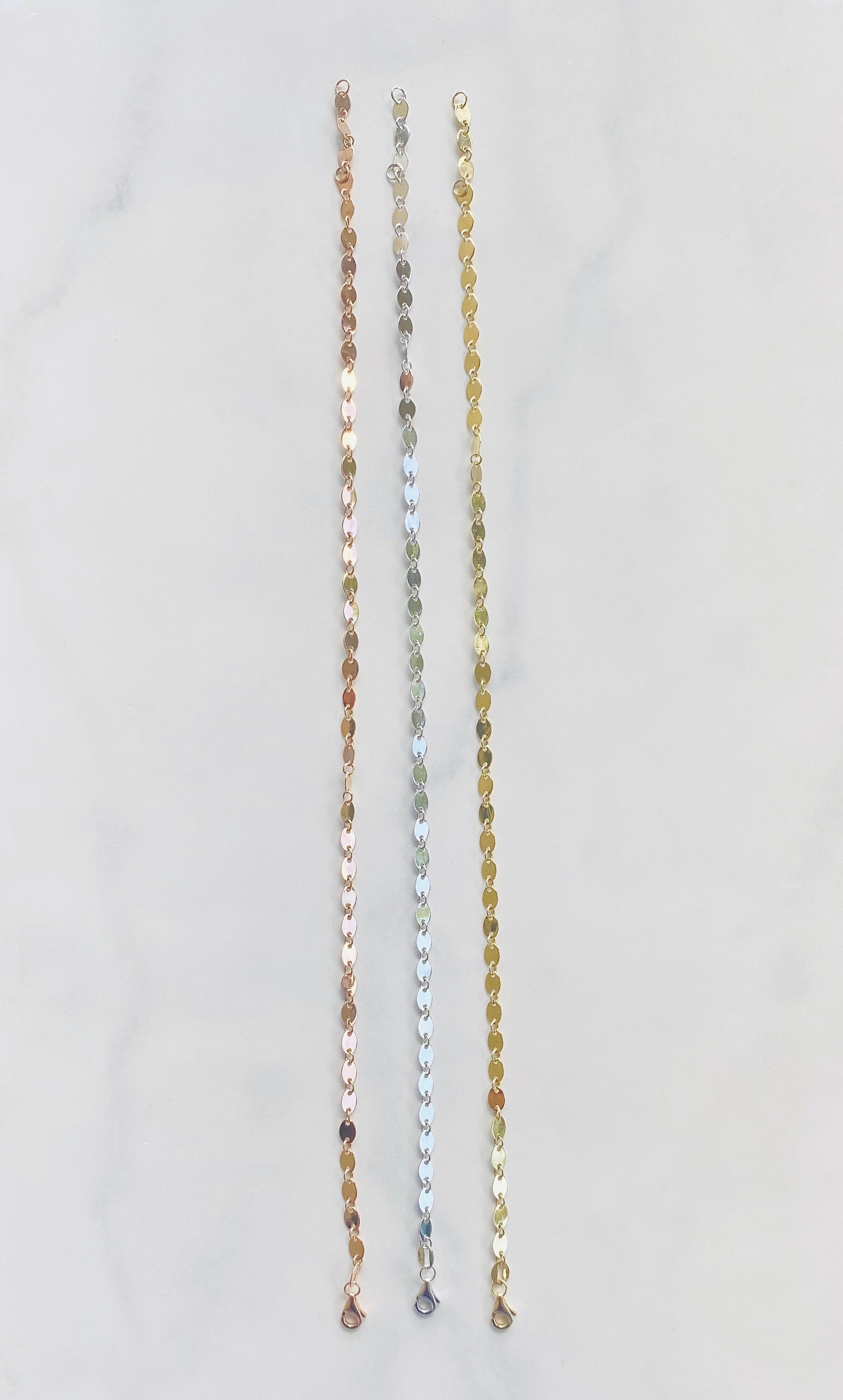 Oval Chain Anklet in 14K Gold