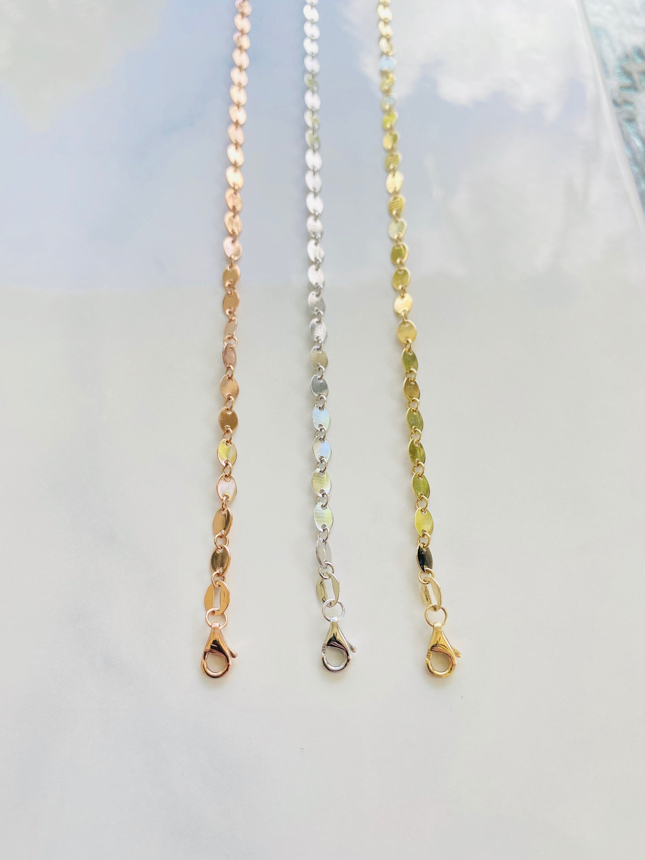 Oval Chain Anklet in 14K Gold