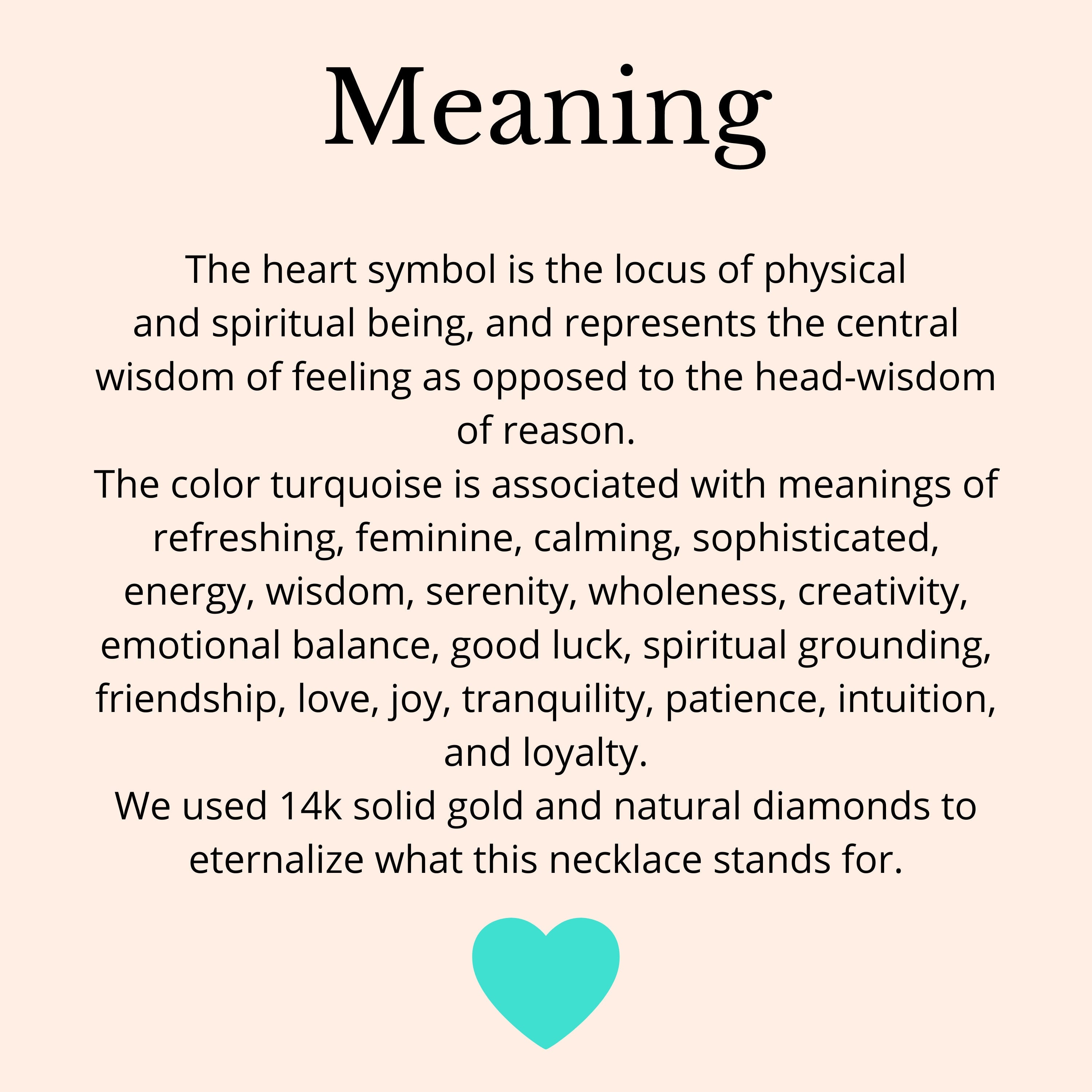 Turquoise Heart Pendant Necklace