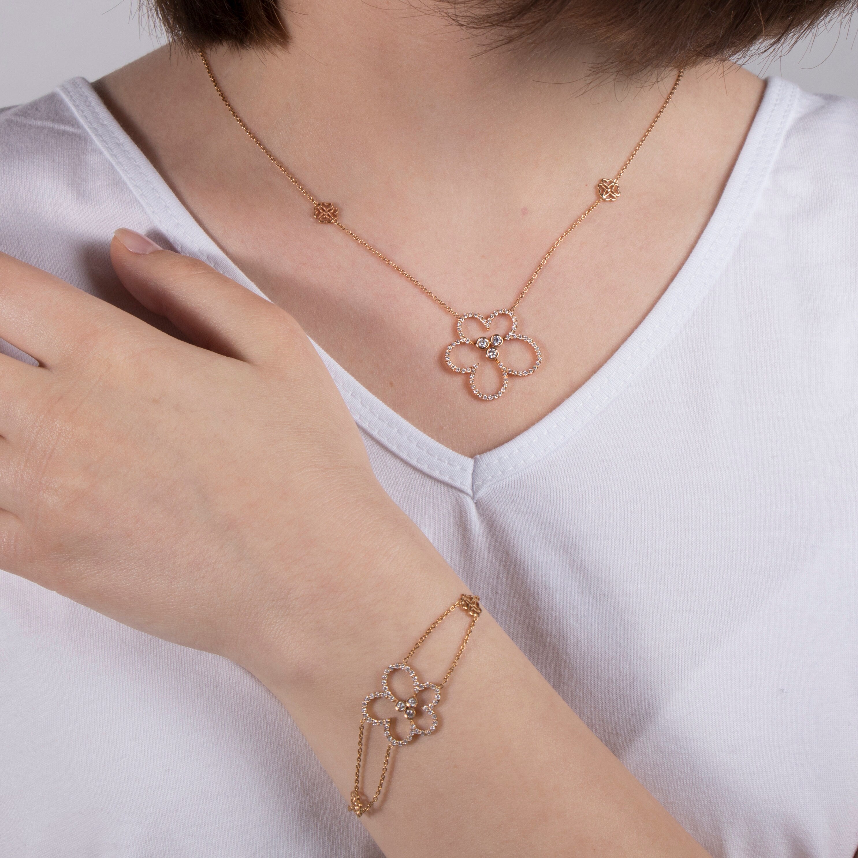 Diamond Flower Bracelet