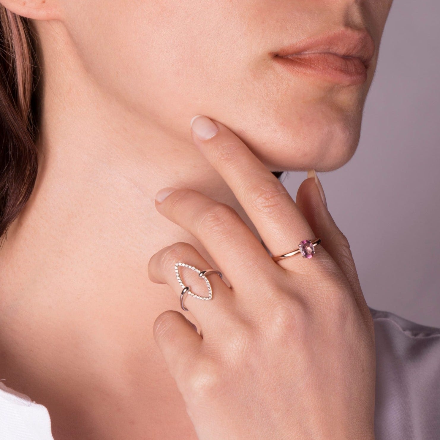 Open Diamond Dimensions Ring in 14K Gold