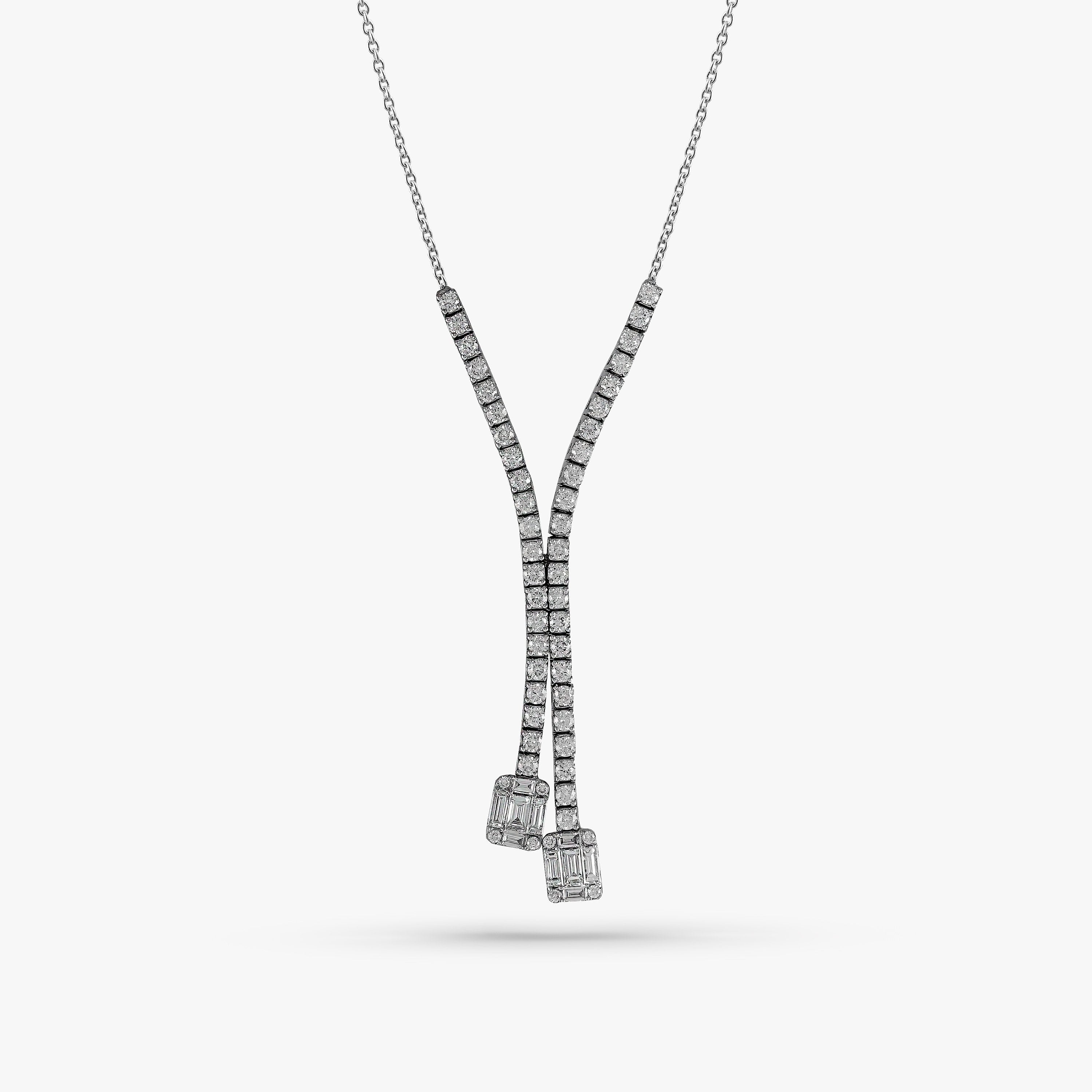 Double Diamond Necklace