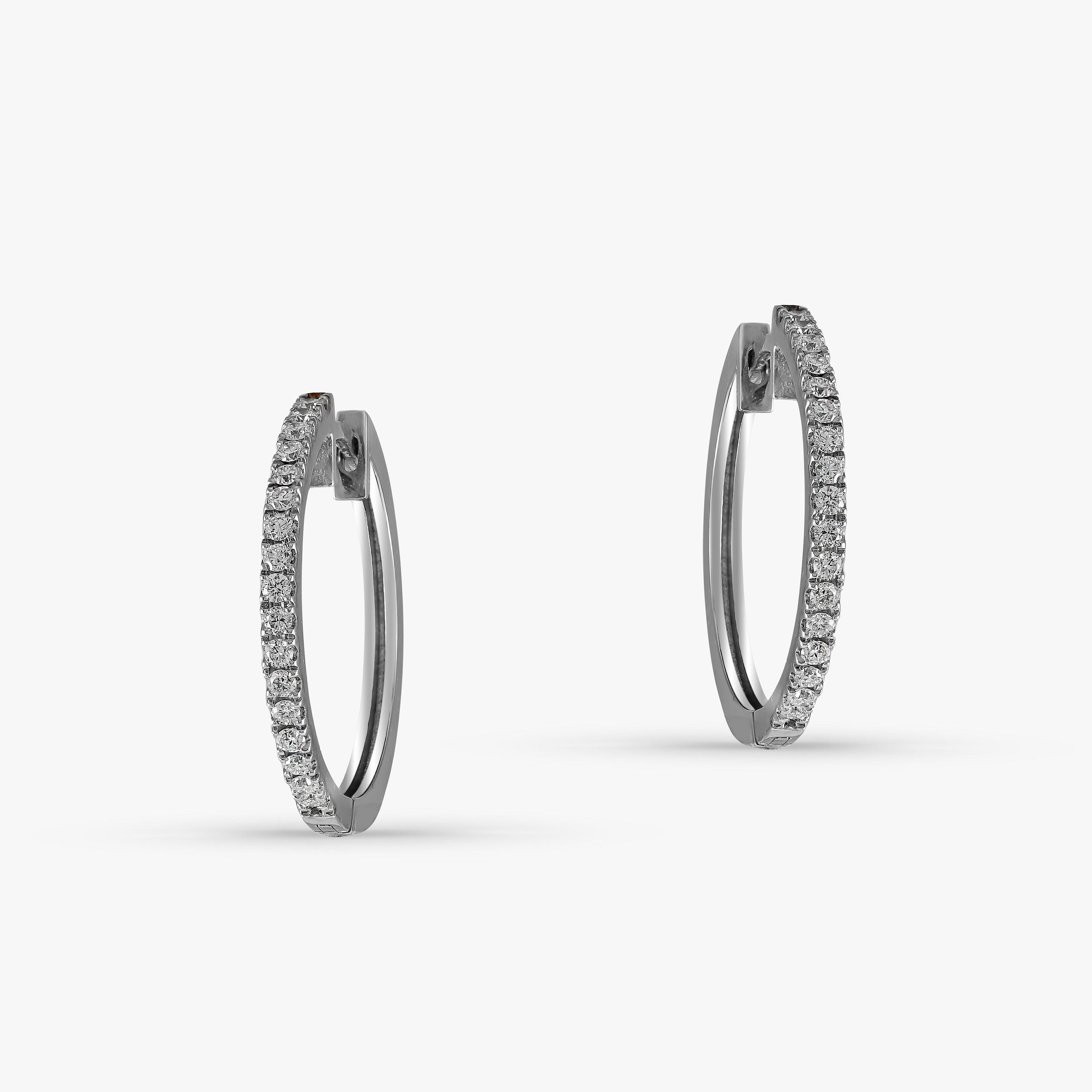 Extra Large Diamond Hoops in 14K Gold