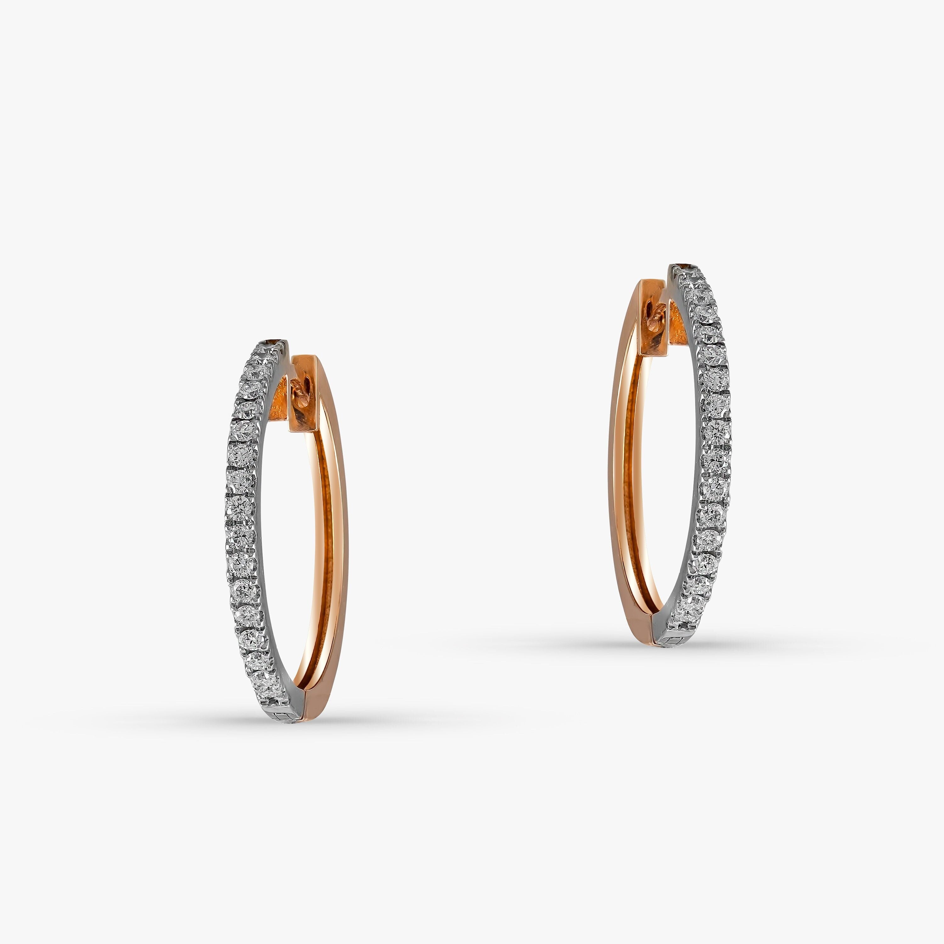 Extra Large Diamond Hoops in 14K Gold