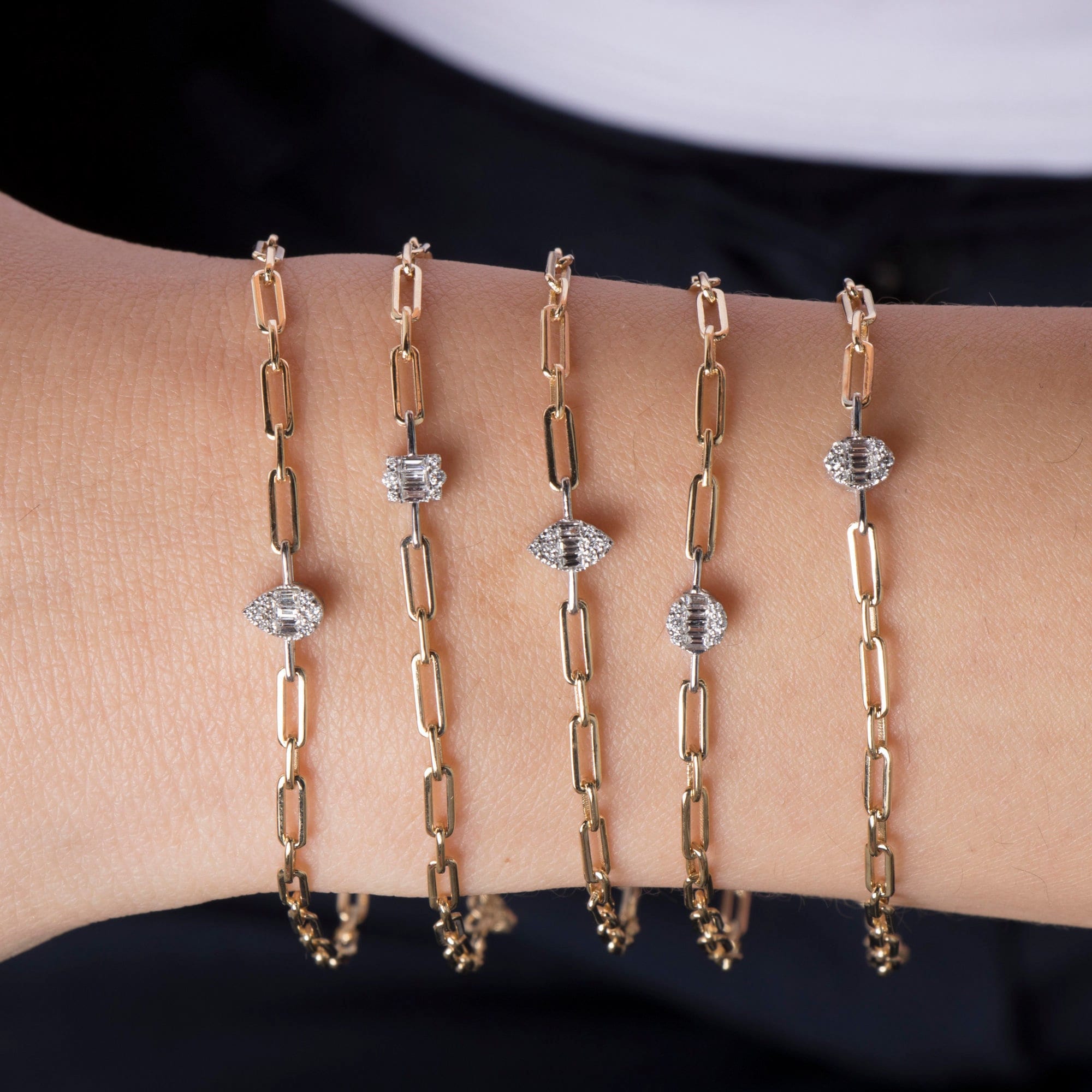 Diamond Pave Bracelets in 14K Gold