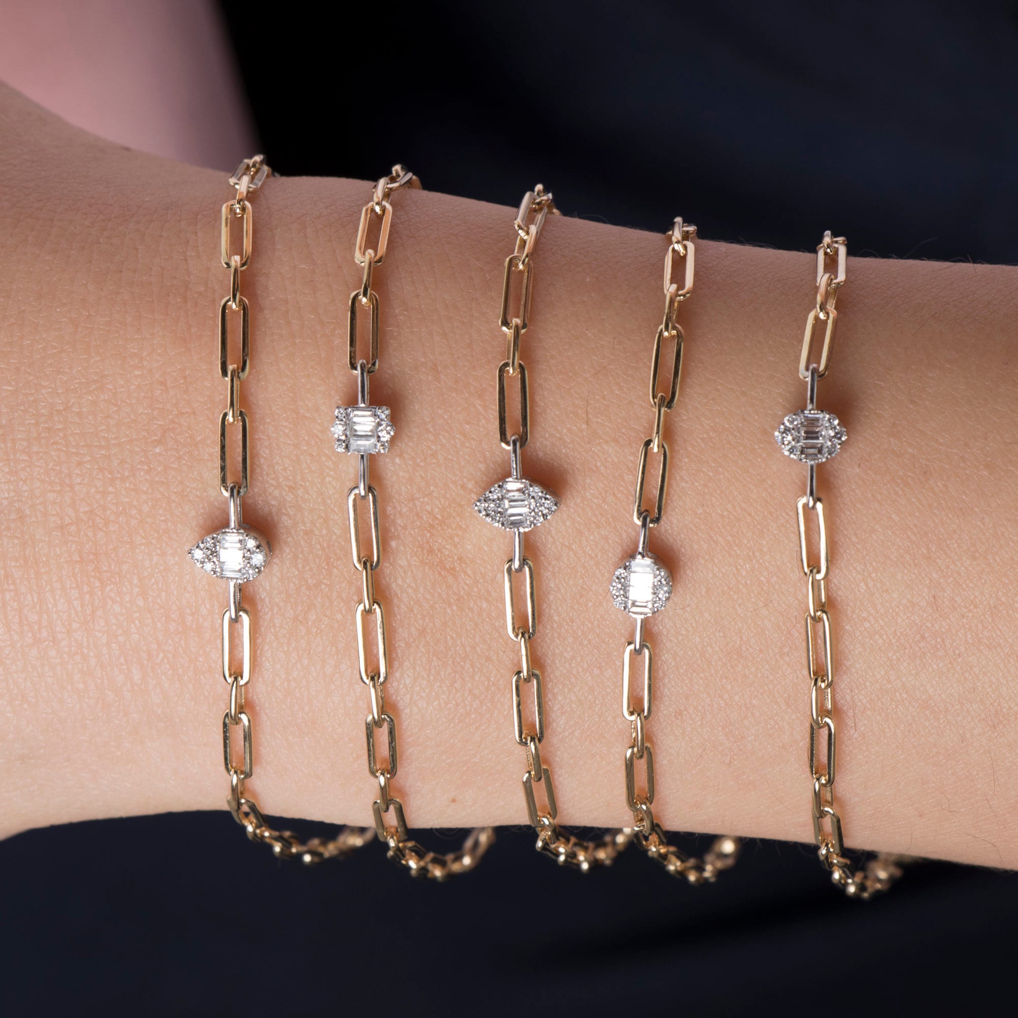 Diamond Pave Bracelets in 14K Gold
