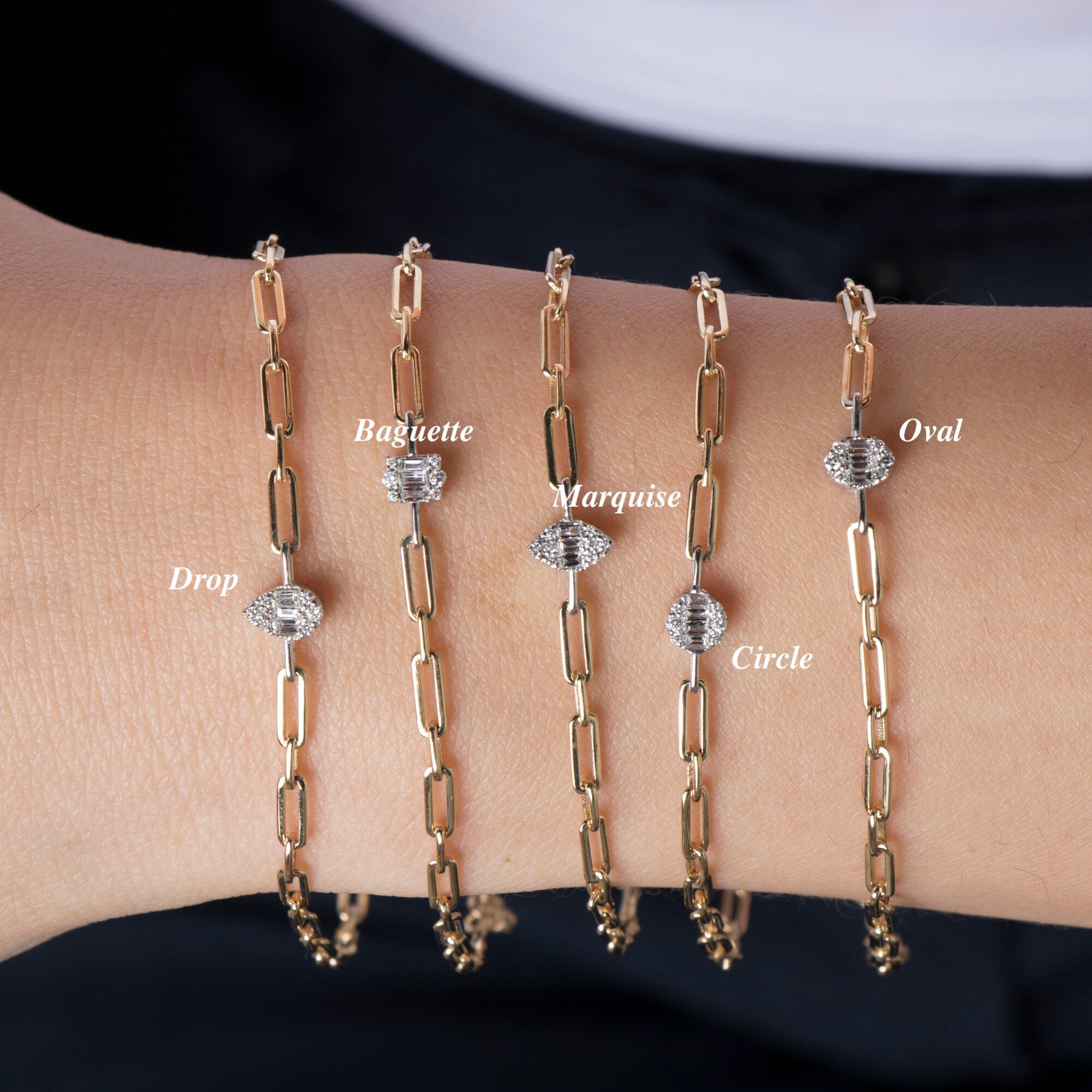 Diamond Pave Bracelets in 14K Gold
