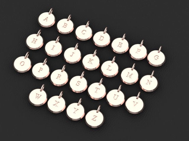 Birthstone Initial Pendant Necklace in 14K Gold