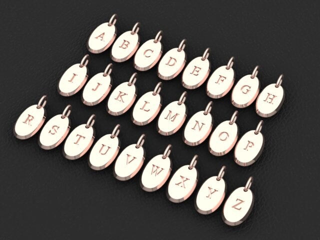 Birthstone Oval Initial Pendant Necklace in 14K Gold