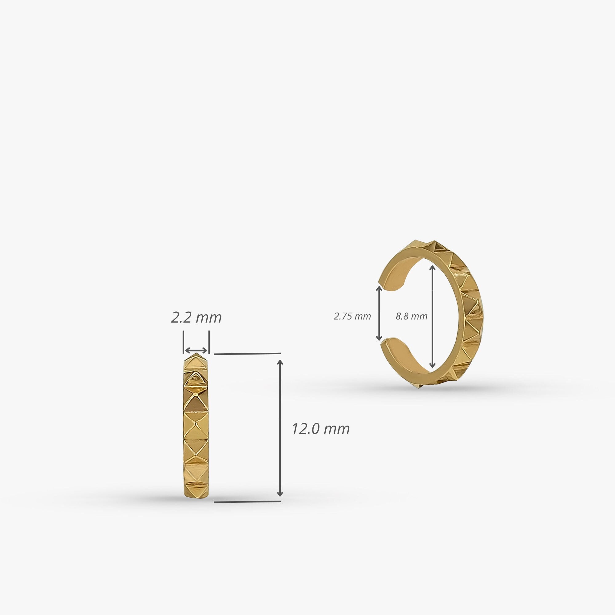 Spike Ear Cuff in 14K Gold