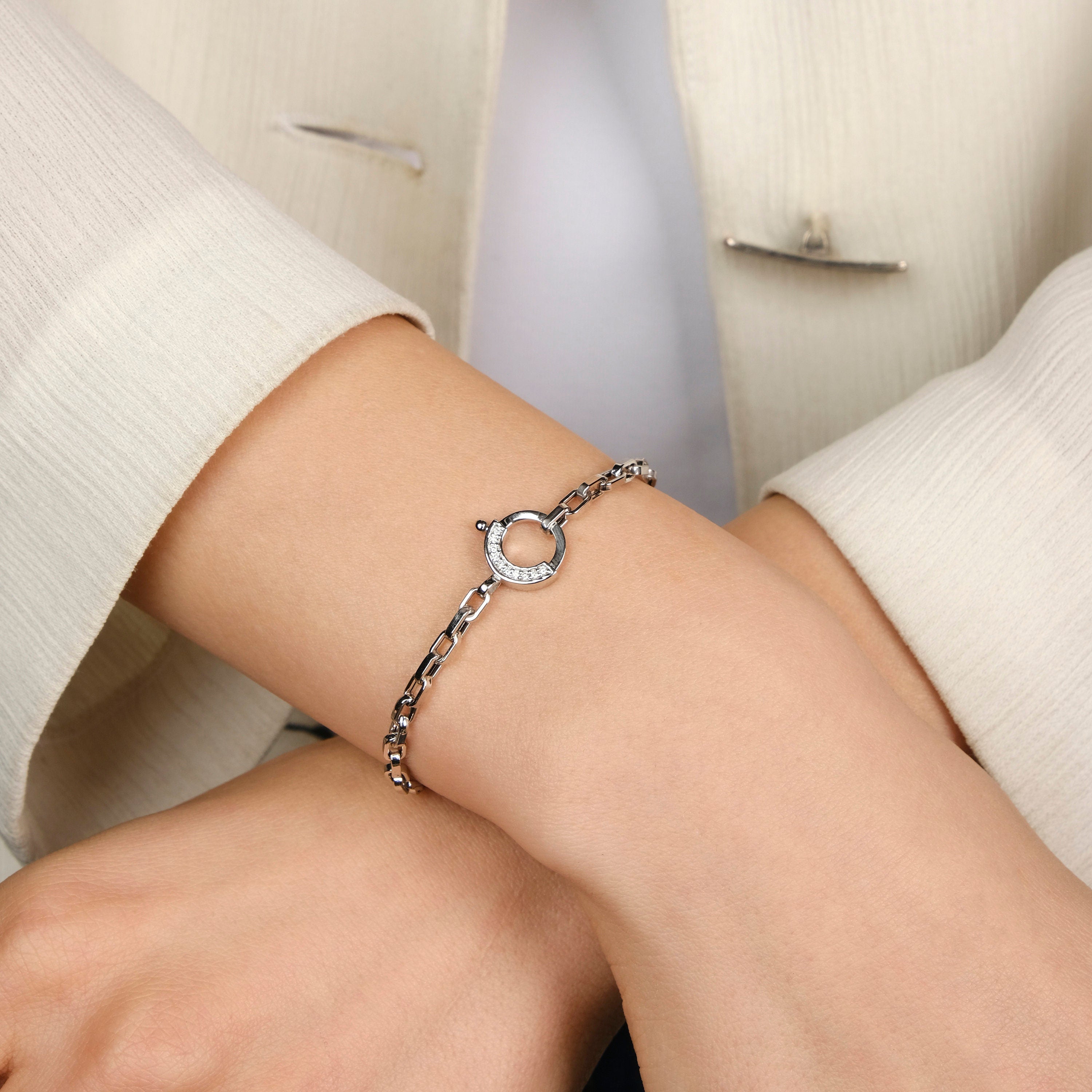 Diamond Lock Bracelet