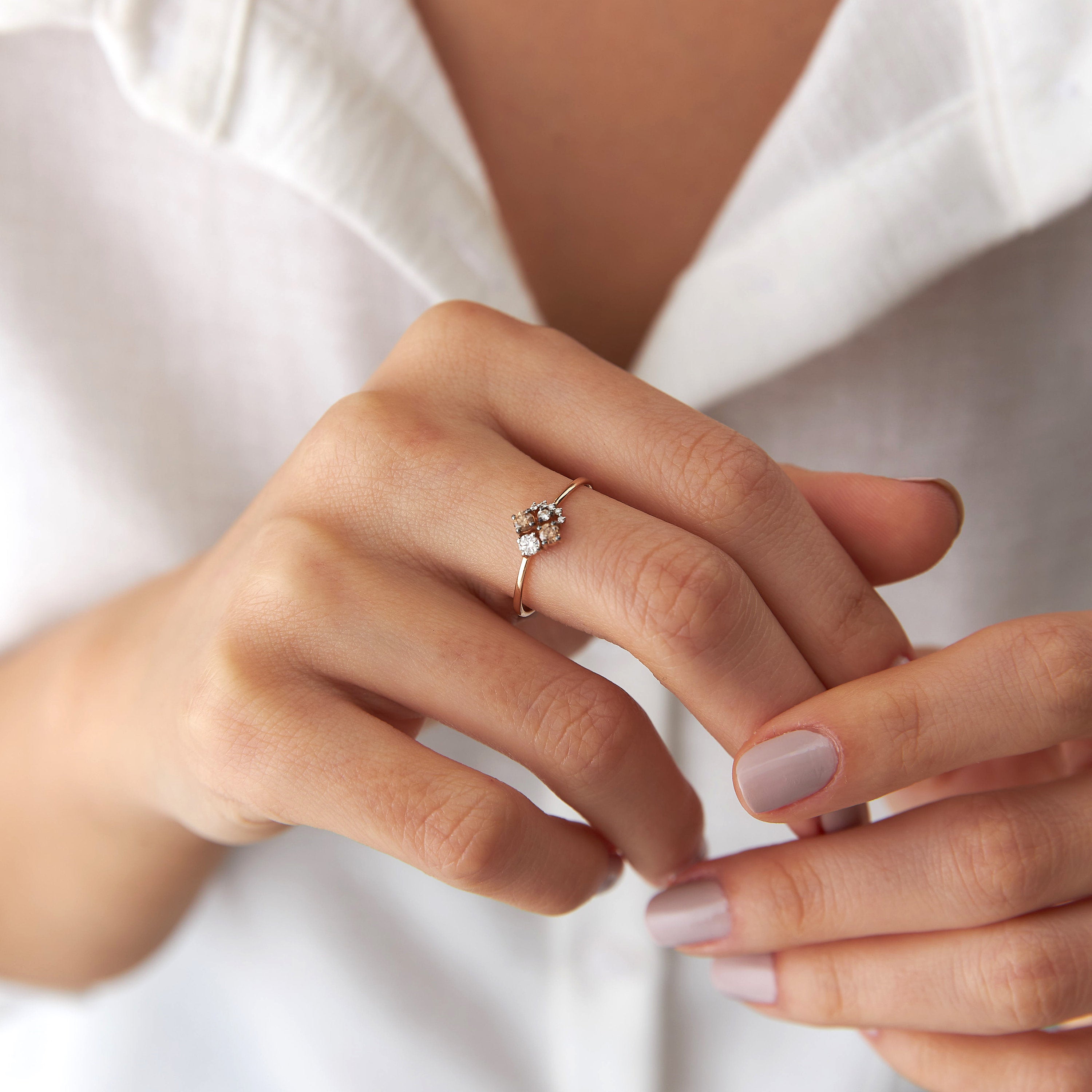 Chocolate Diamond Ring in 14K Gold