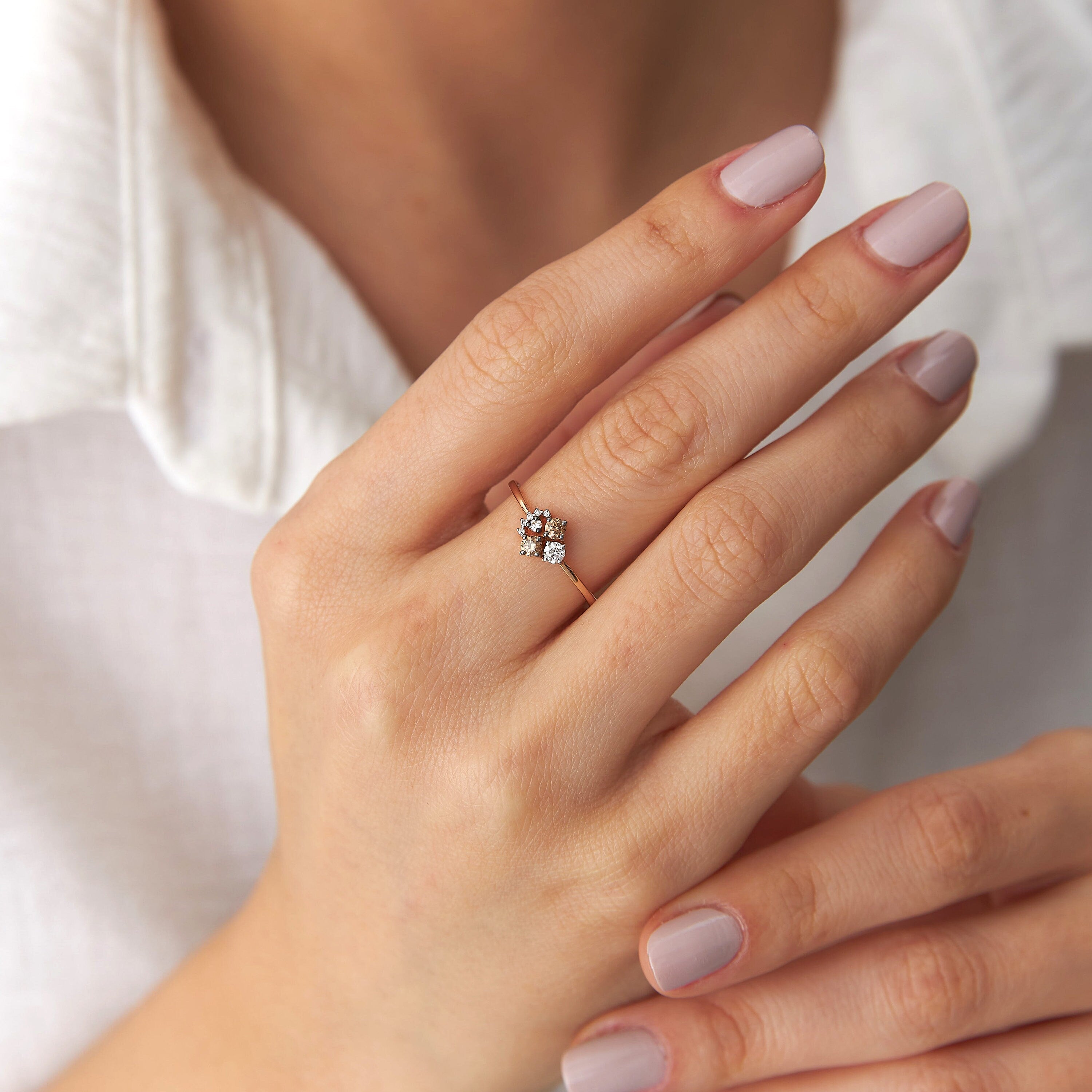 Chocolate Diamond Ring in 14K Gold