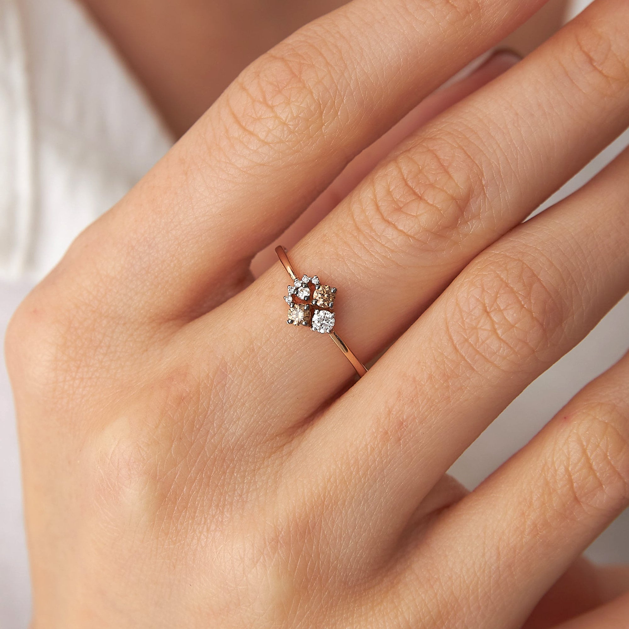 Chocolate Diamond Ring in 14K Gold