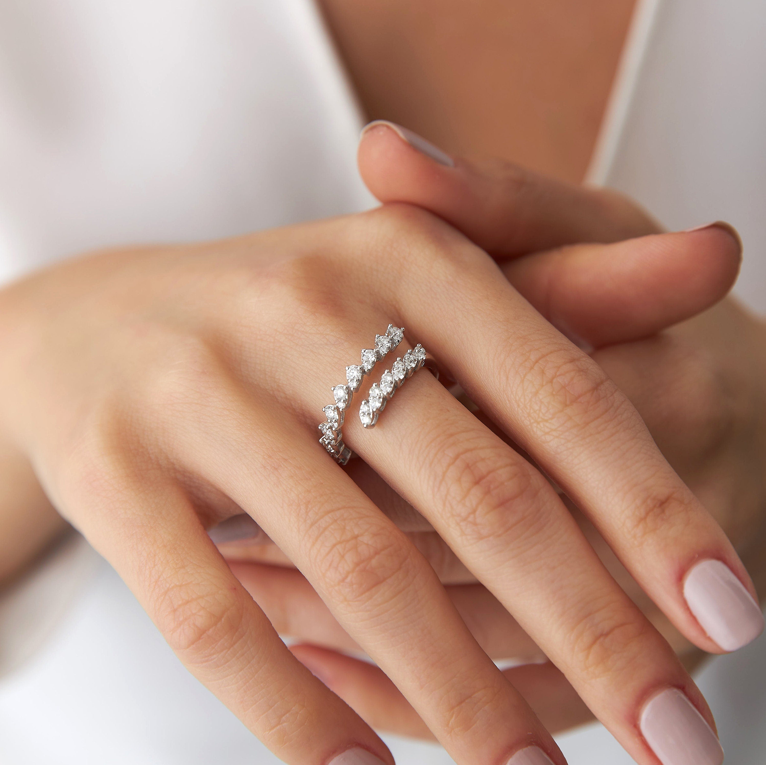 Diamond Wrap Ring in 14K Gold