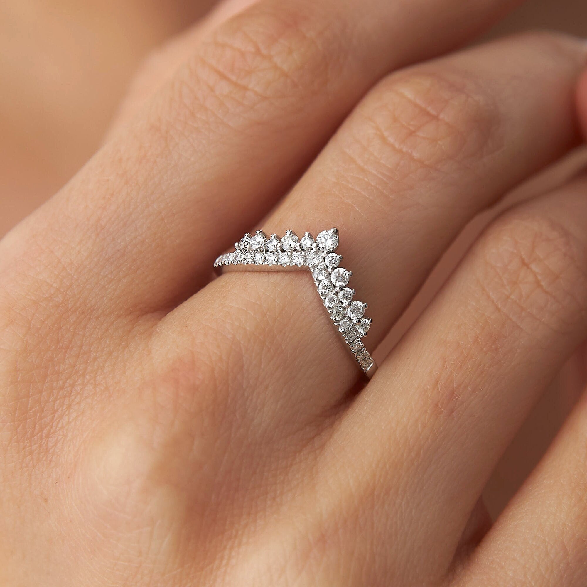 Diamond Tiara Ring in 14K Gold