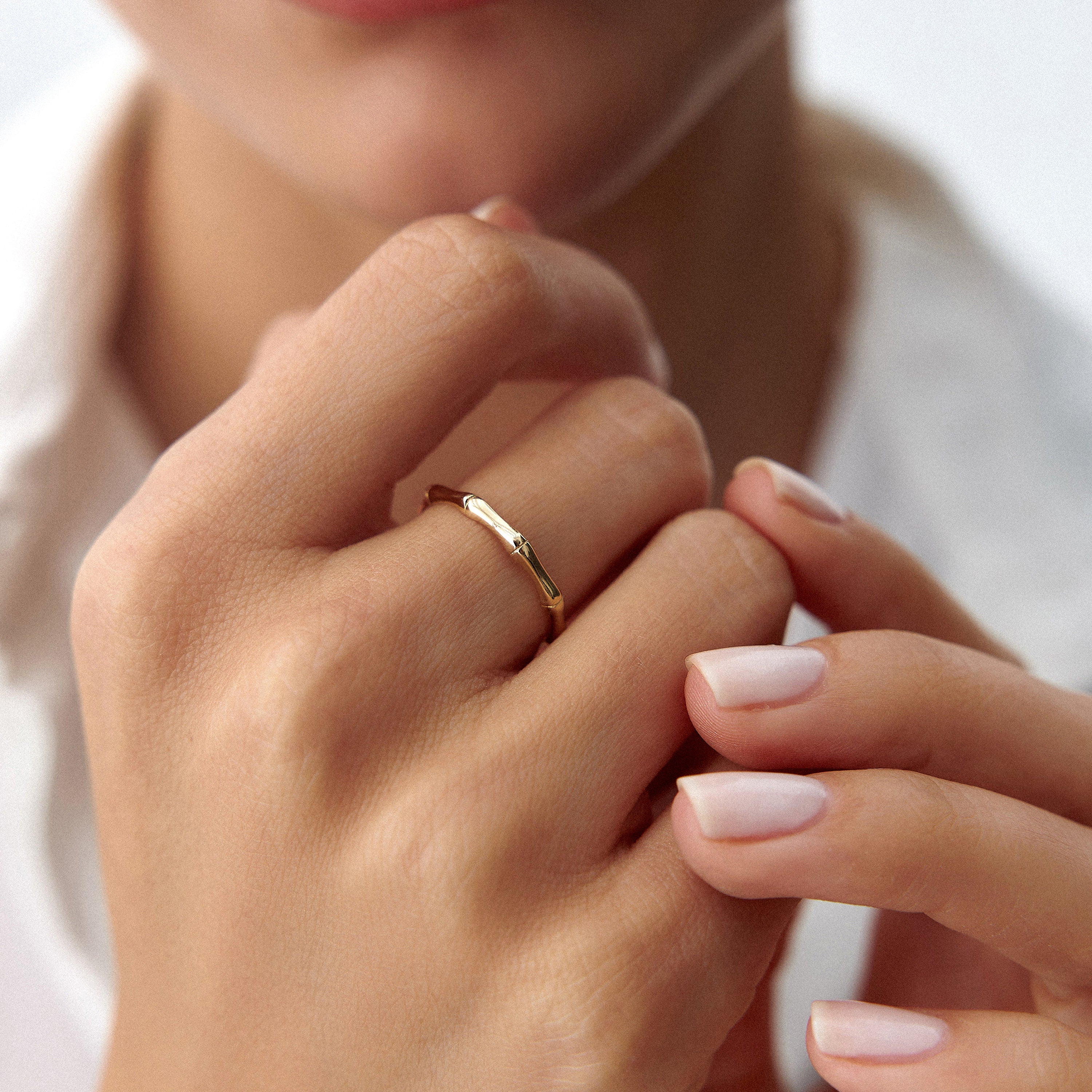 Bamboo Ring in 14K Gold / BAMBOO