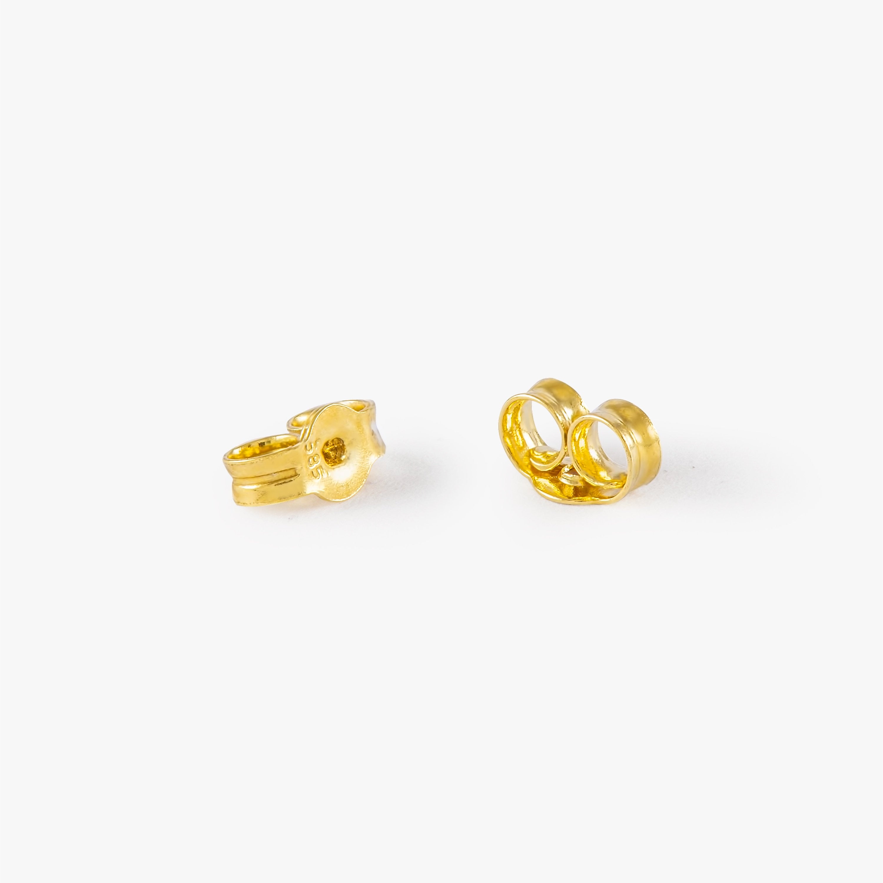 Minimal Diamond Heart Studs in 14K Gold
