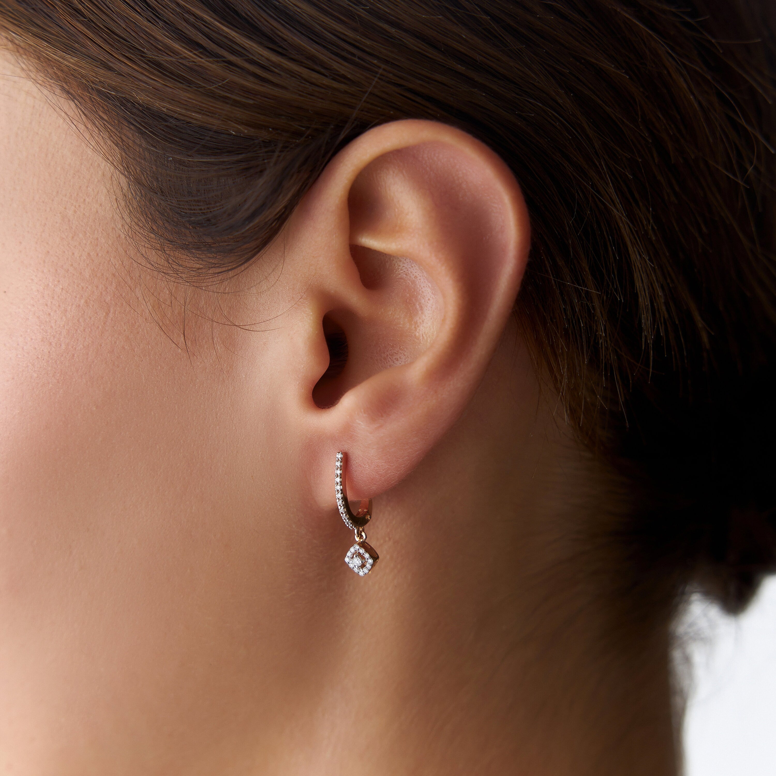 Diamond Dangle Earrings Available in 14K and 18K Gold