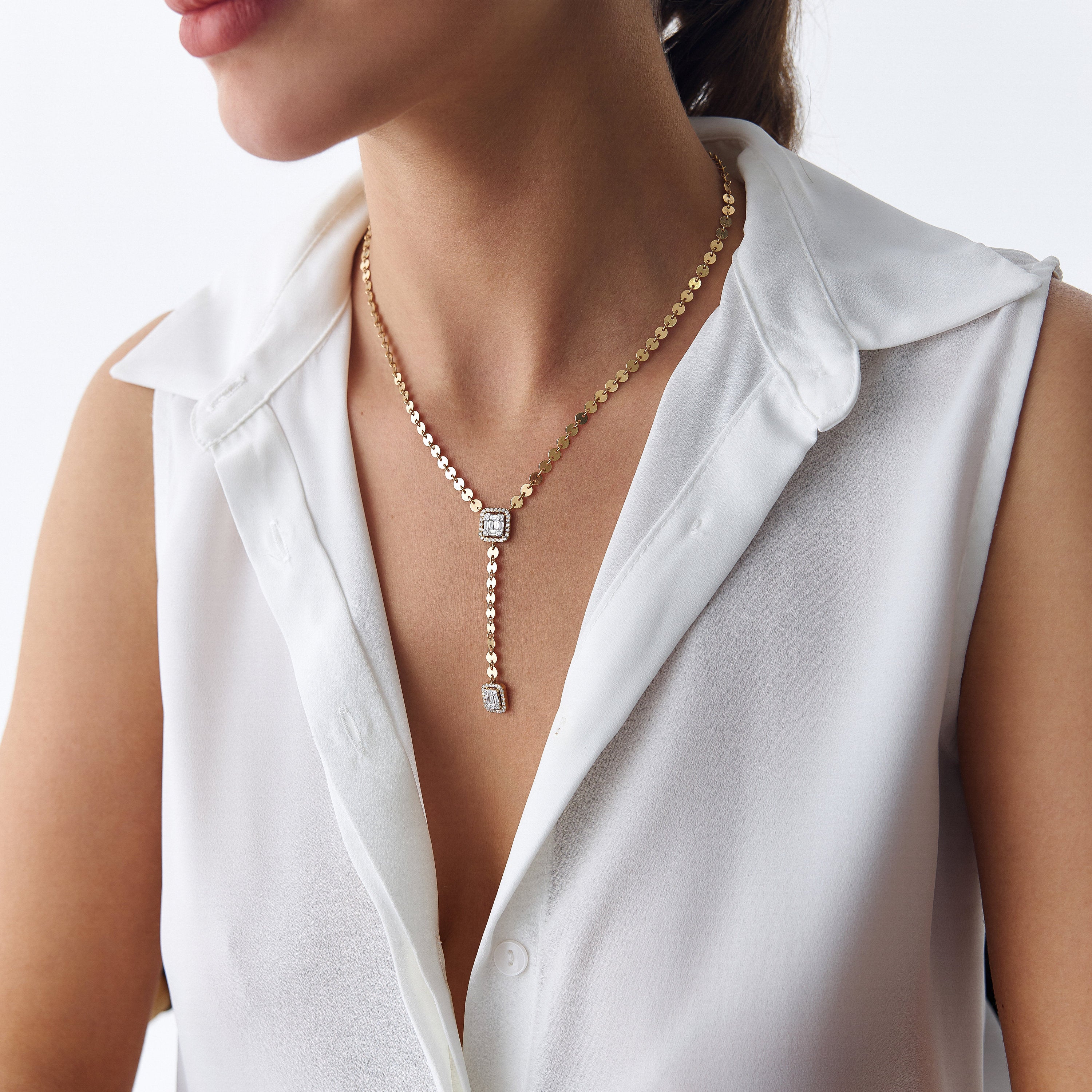 Diamond Lariat Necklace