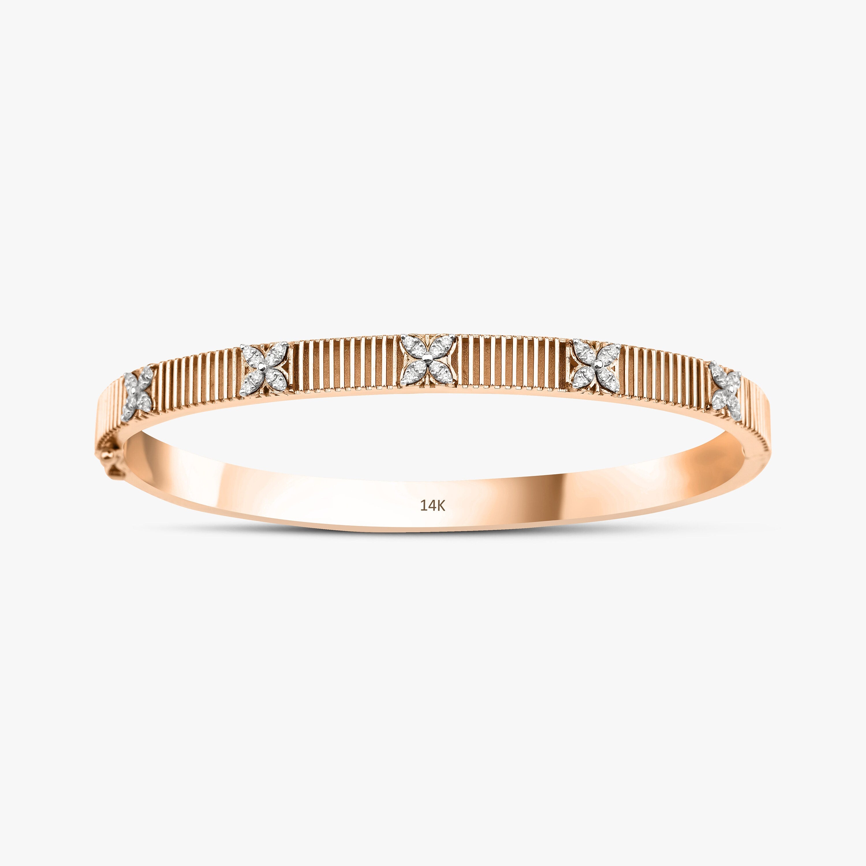 Diamond Bangle Bracelet in 14K Gold