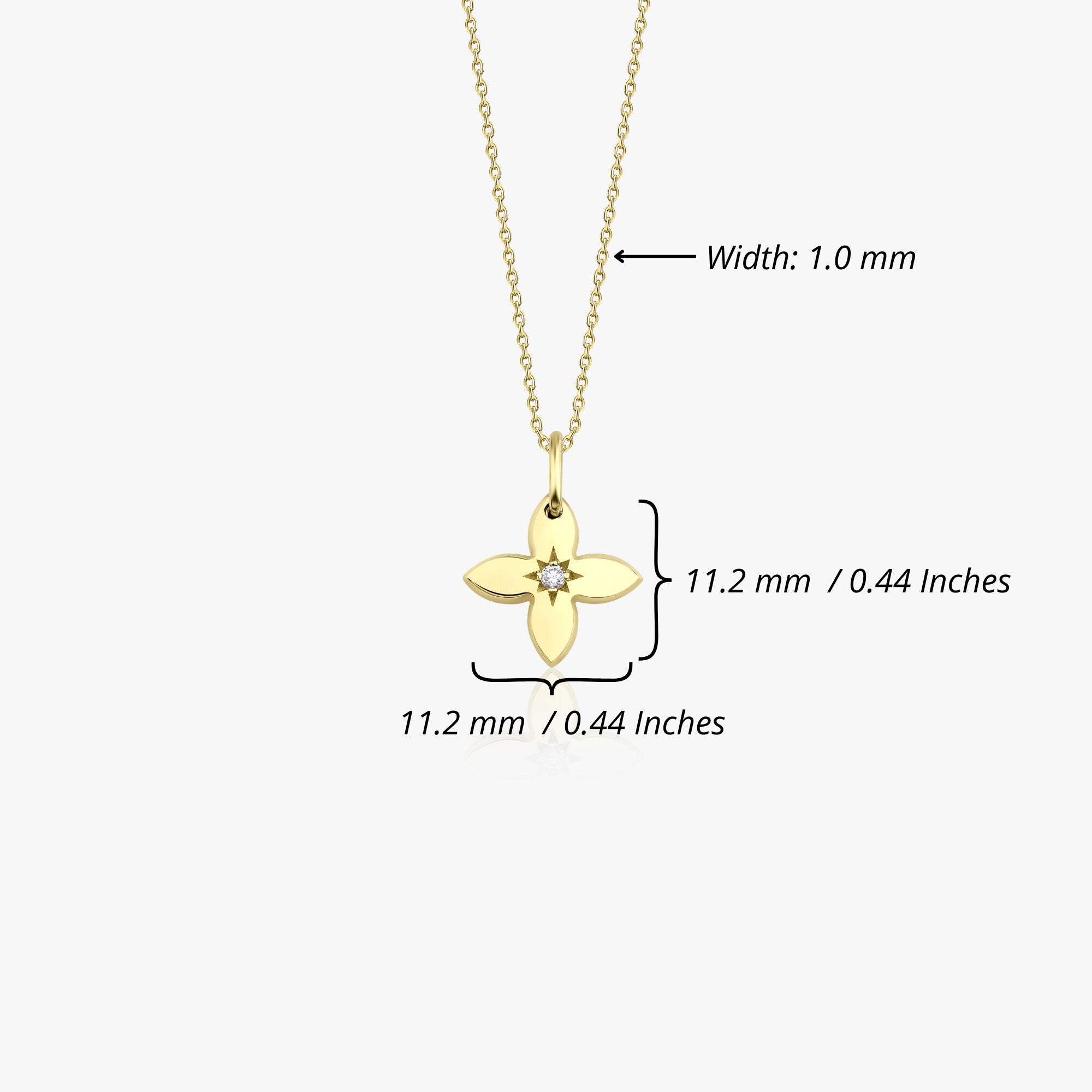 Diamond Four Leaf Clover Pendant Necklace