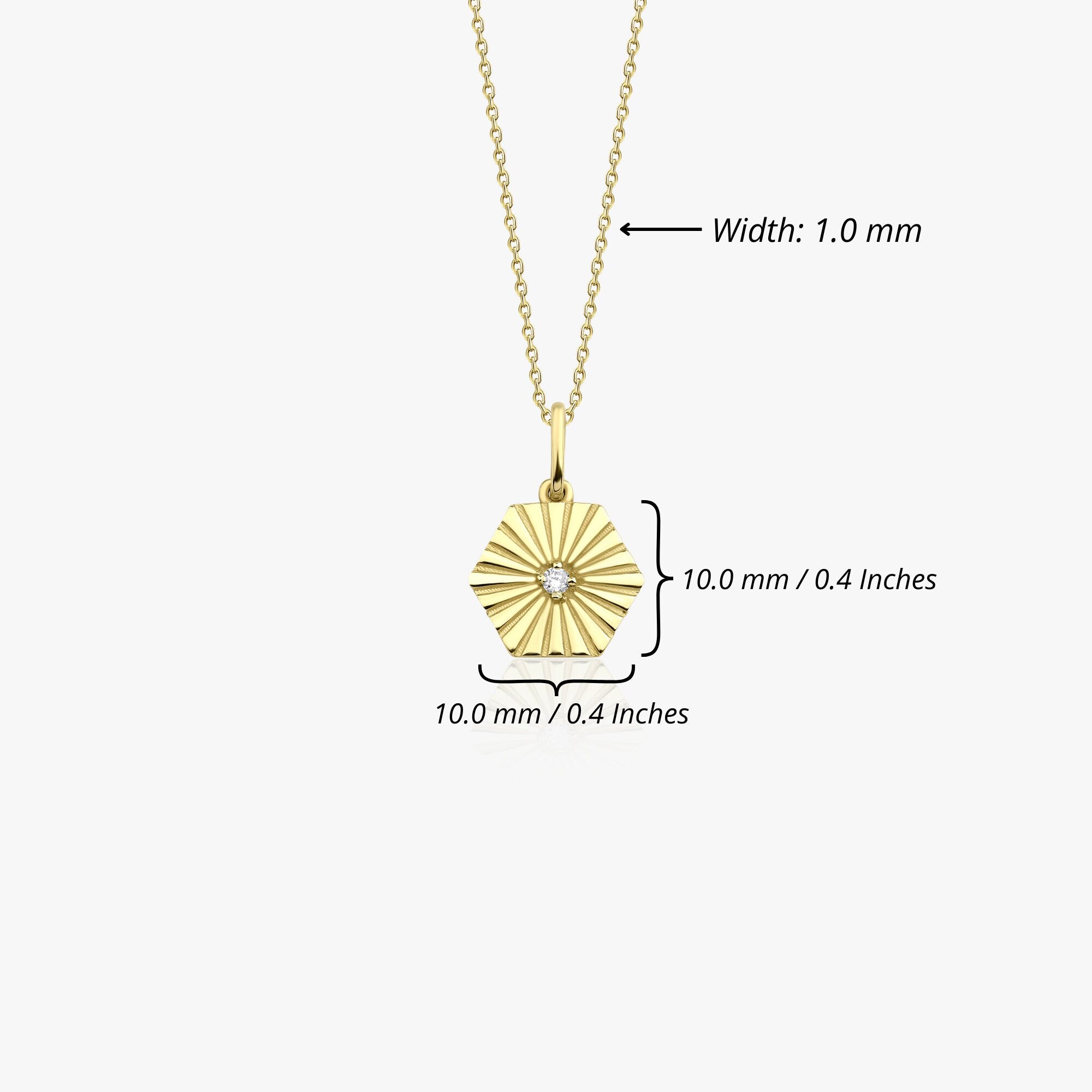 Diamond Honeycomb Pendant Necklace