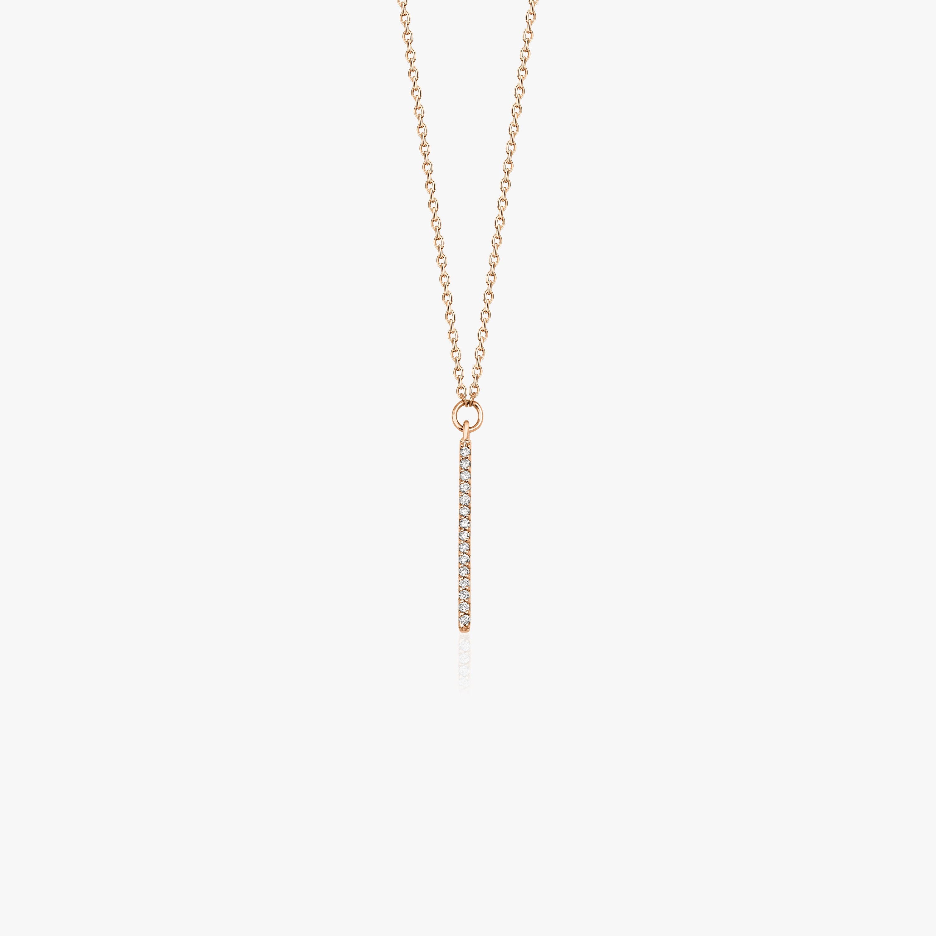 Diamond Vertical Bar Necklace