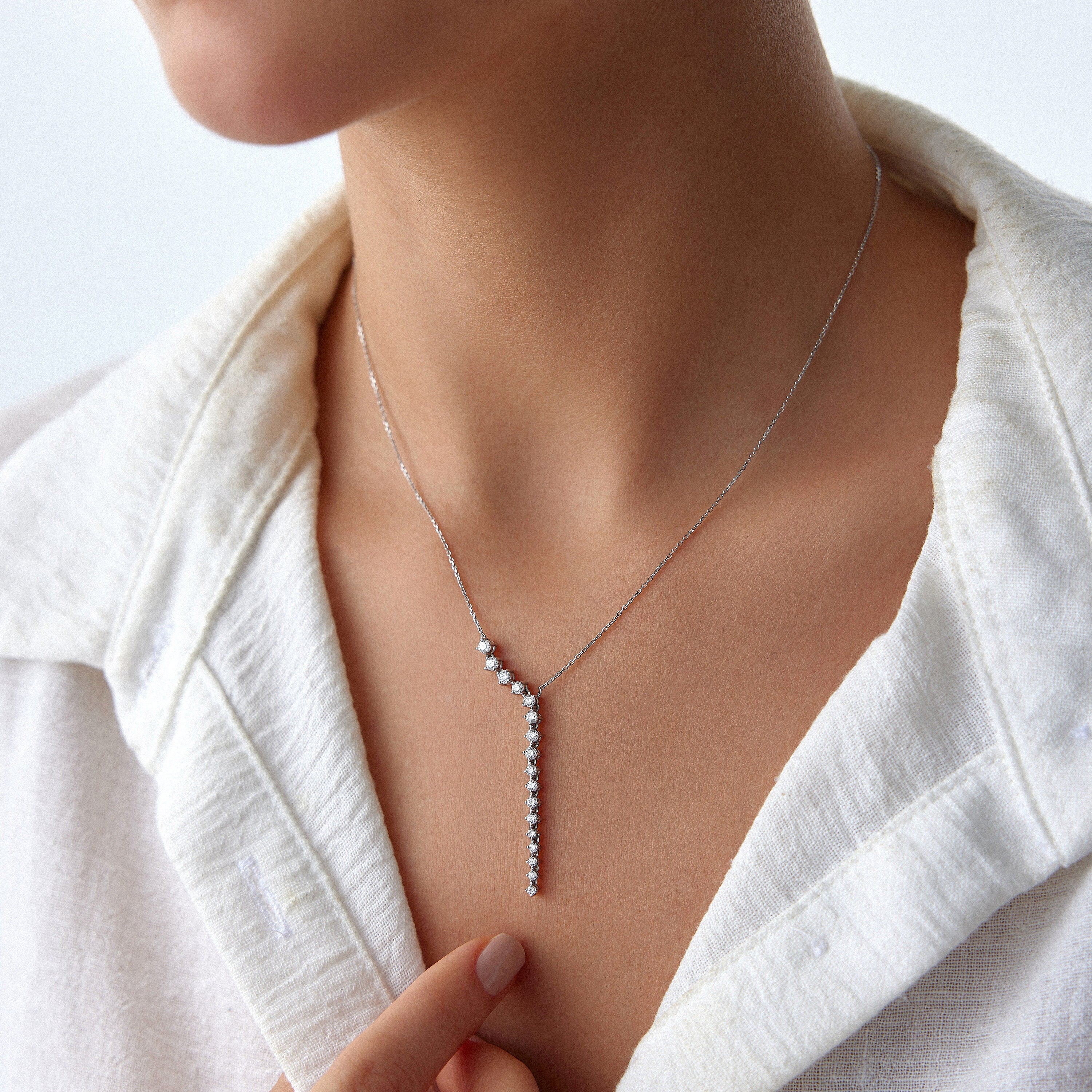 Diamond Lariat Necklace
