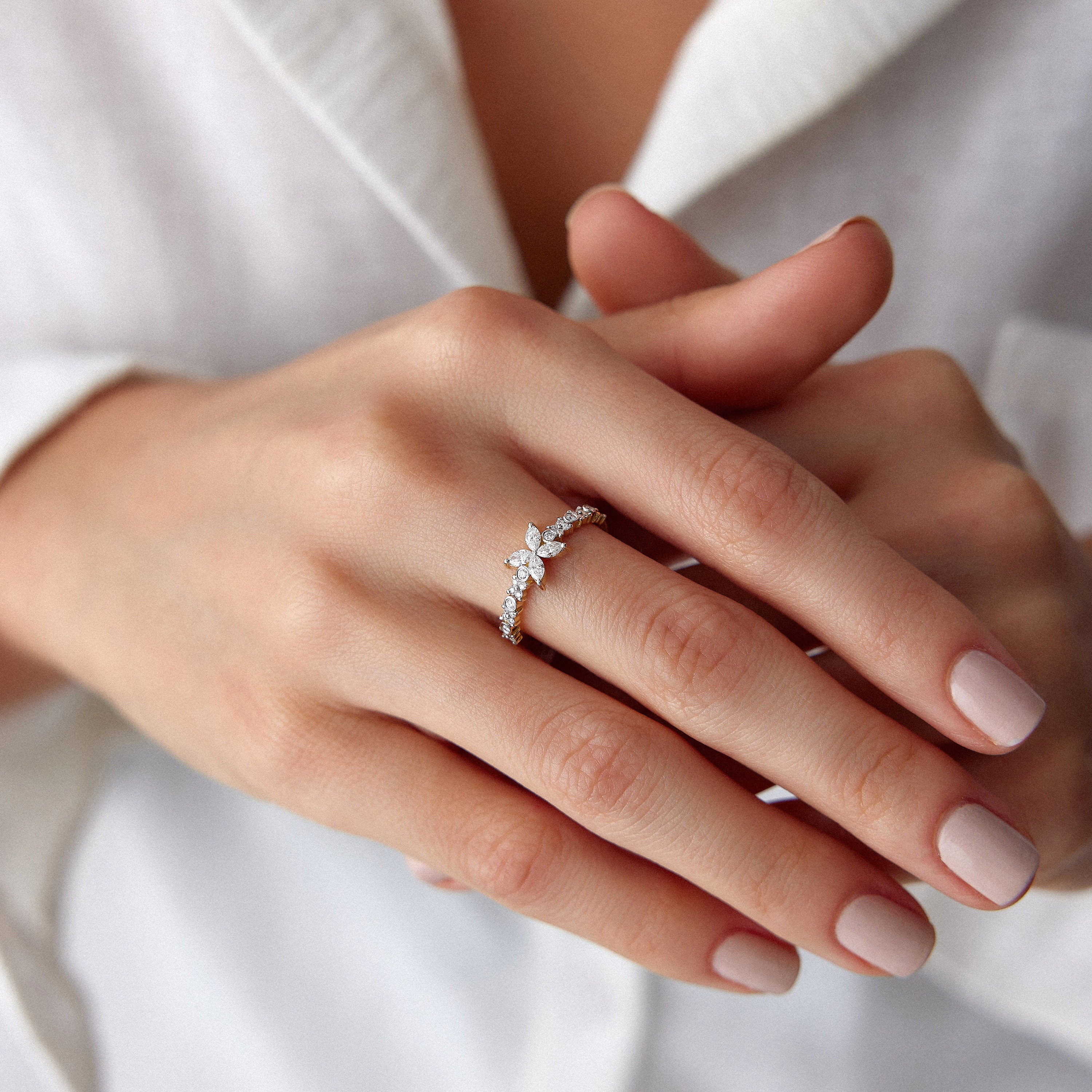 Marquise Diamond Ring in 14K Gold