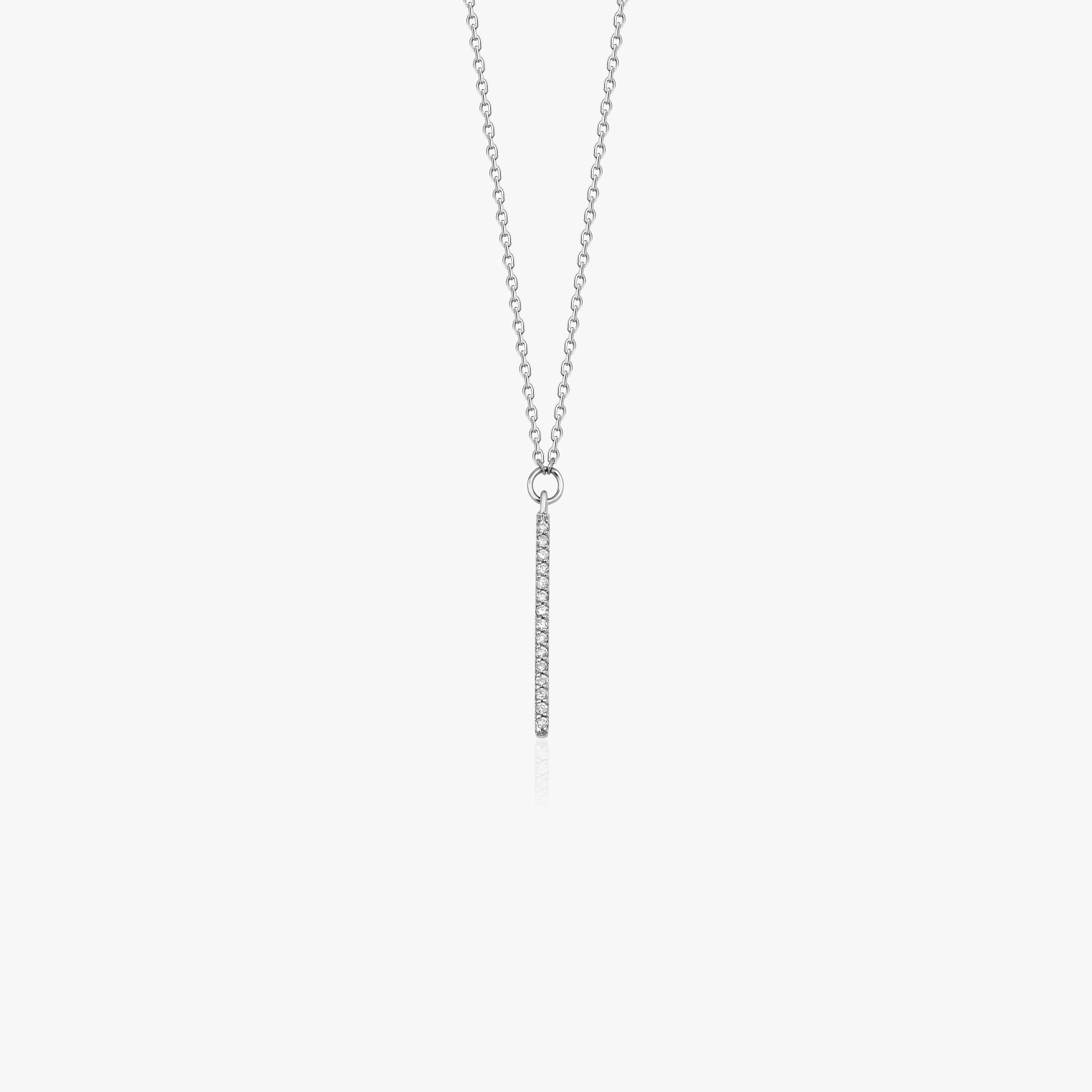 Diamond Vertical Bar Necklace