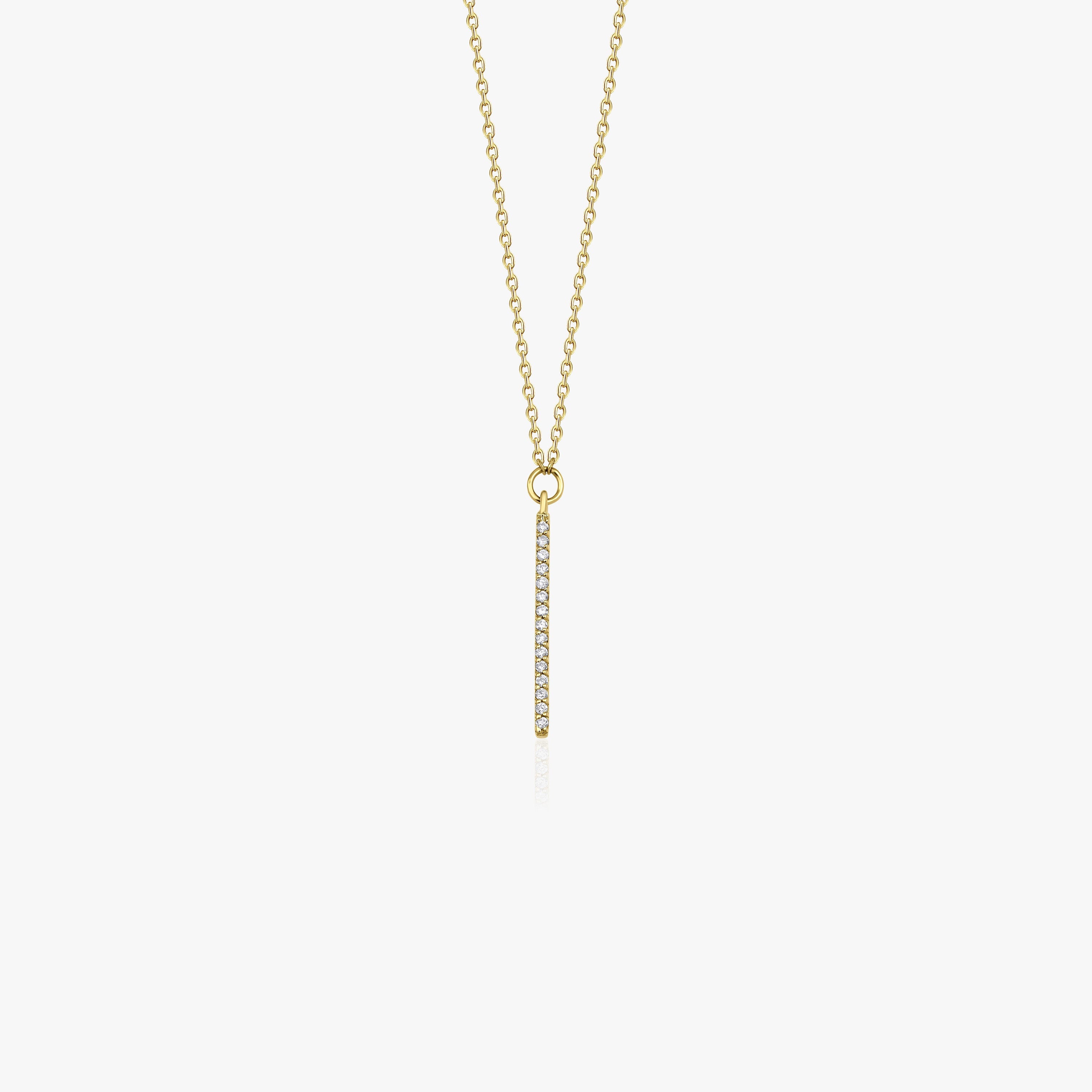 Diamond Vertical Bar Necklace