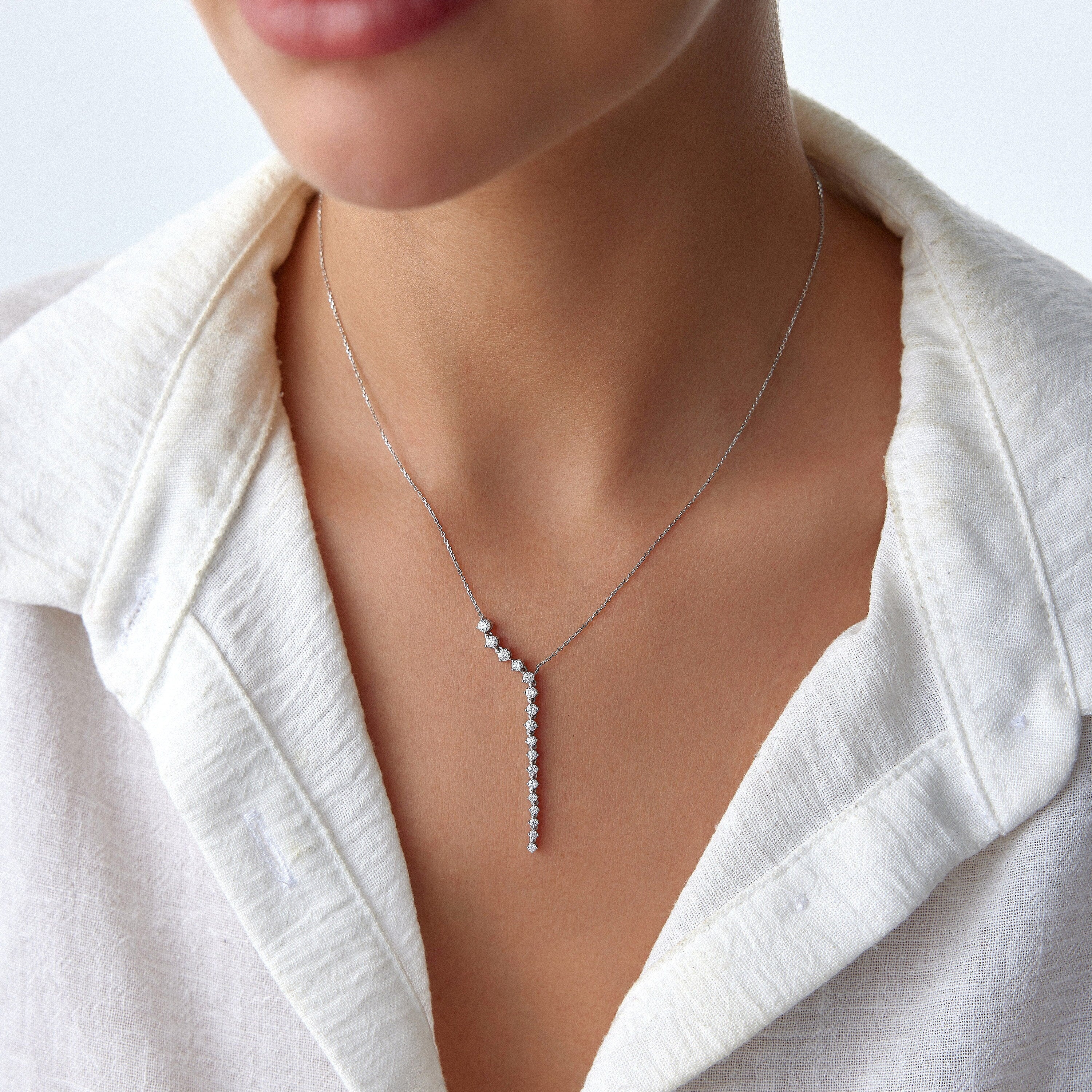 Diamond Lariat Necklace