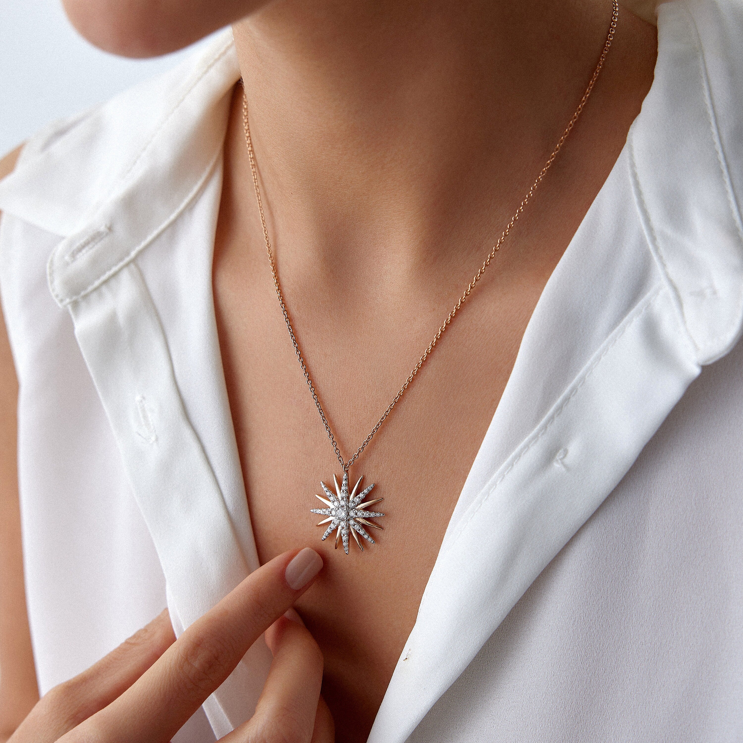 Diamond Starburst Necklace