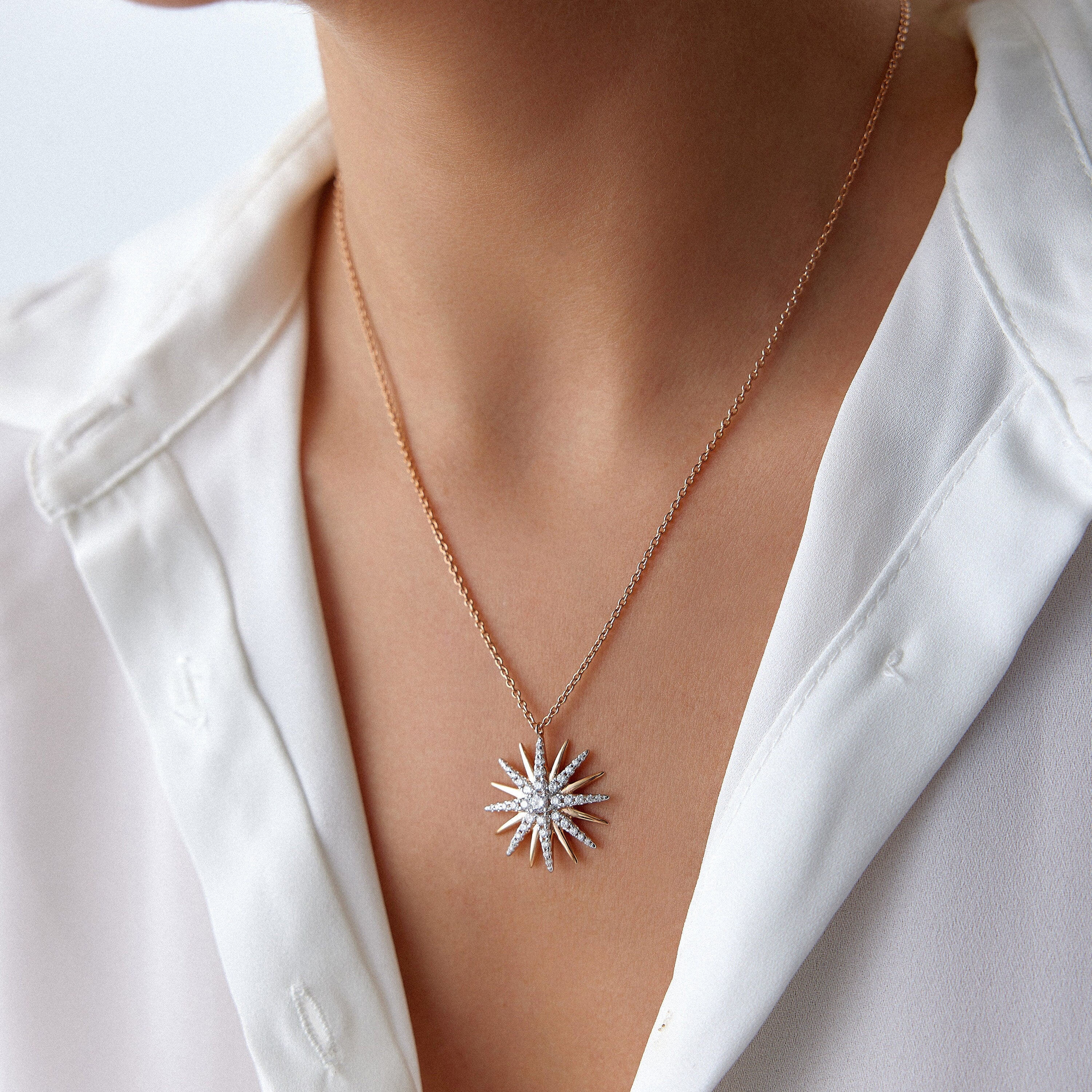 Diamond Starburst Necklace