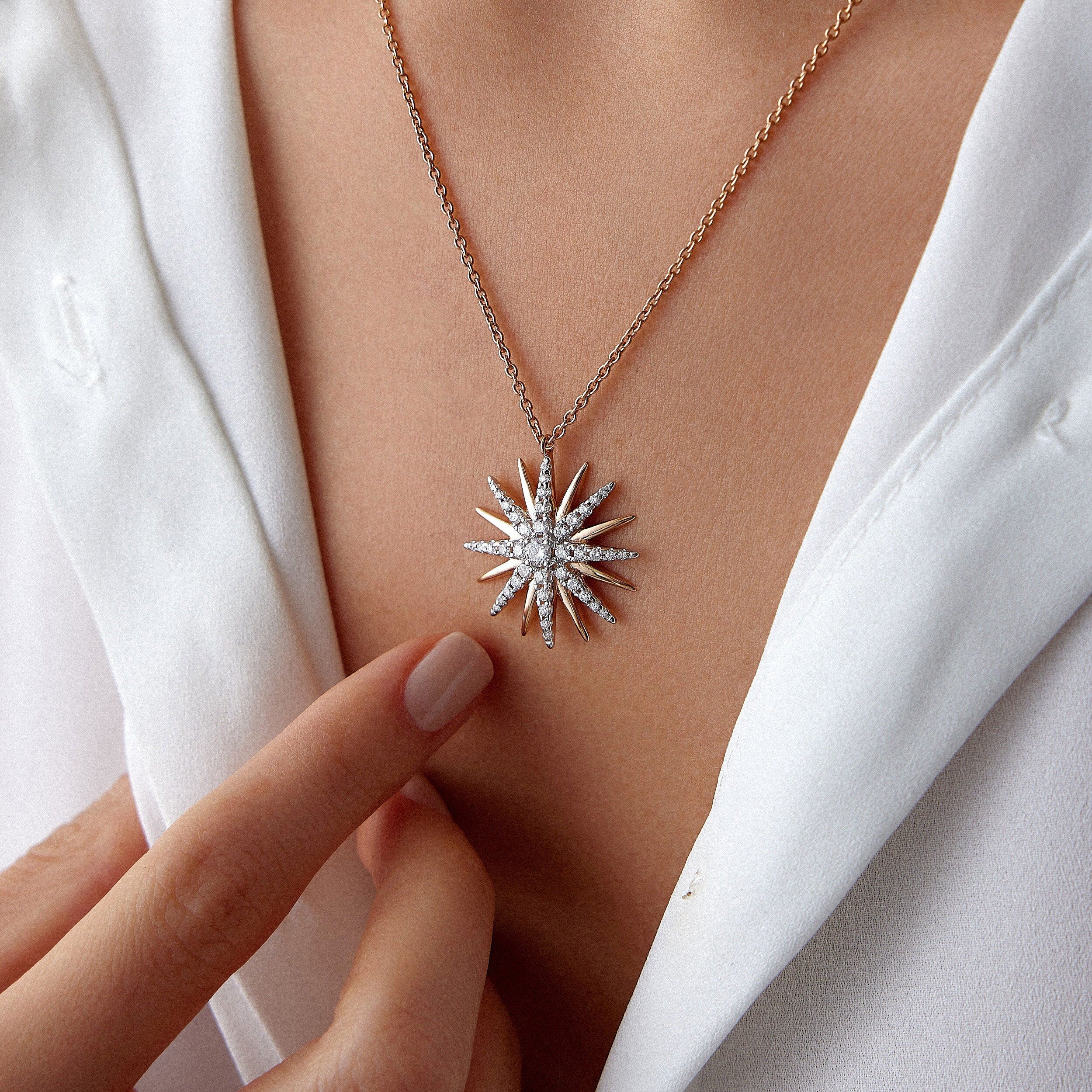 Diamond Starburst Necklace