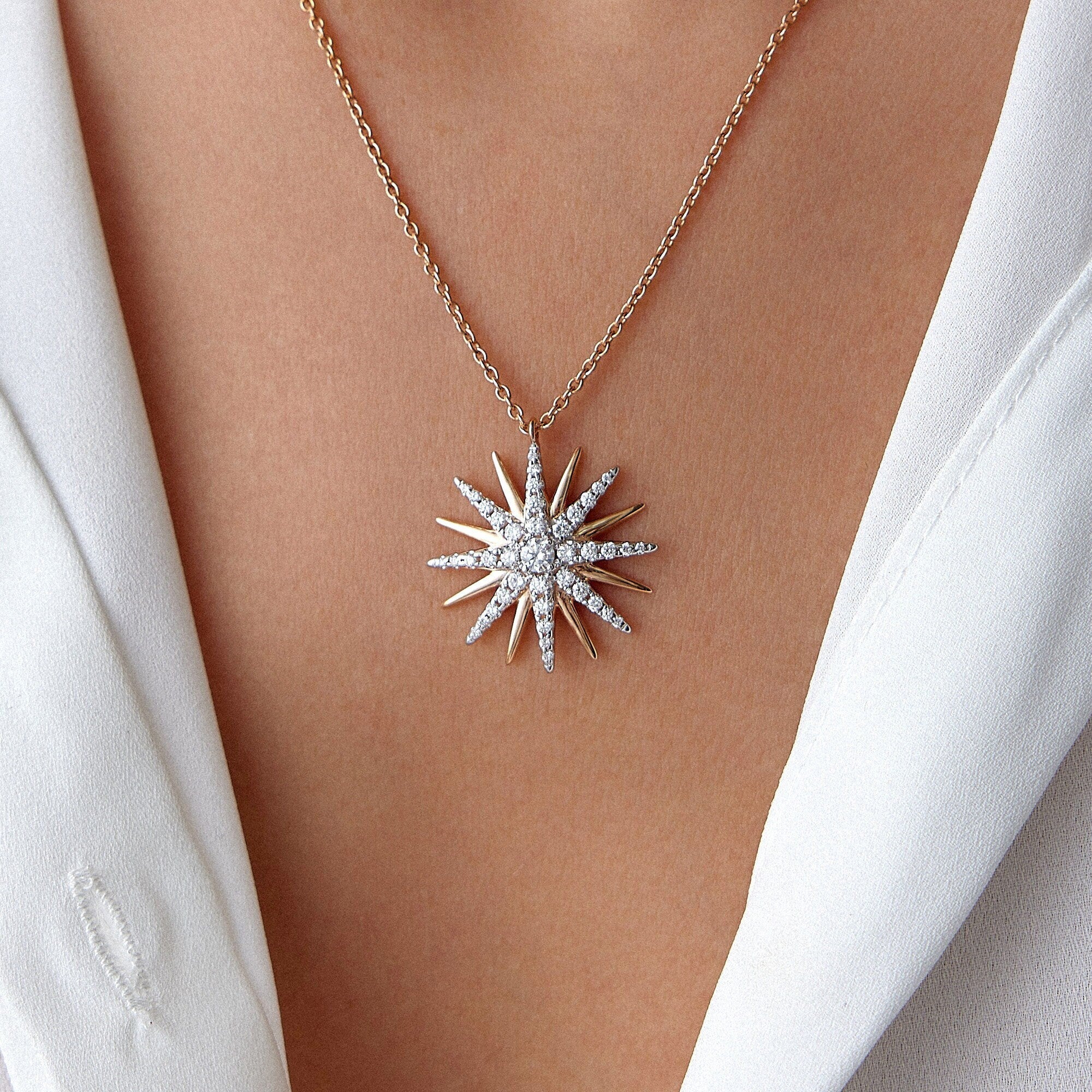 Diamond Starburst Necklace