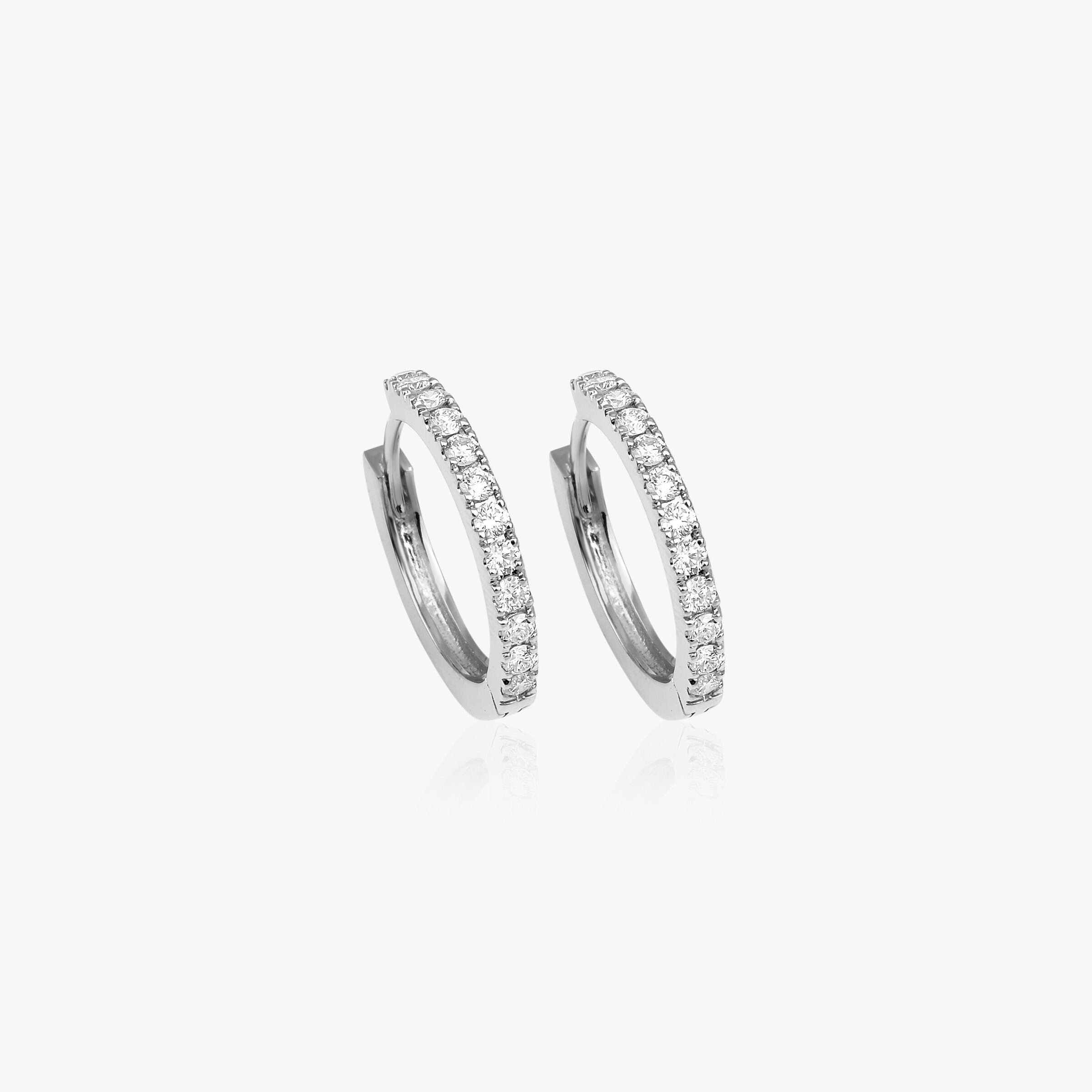 Large Diamond Hoops in 14K Gold