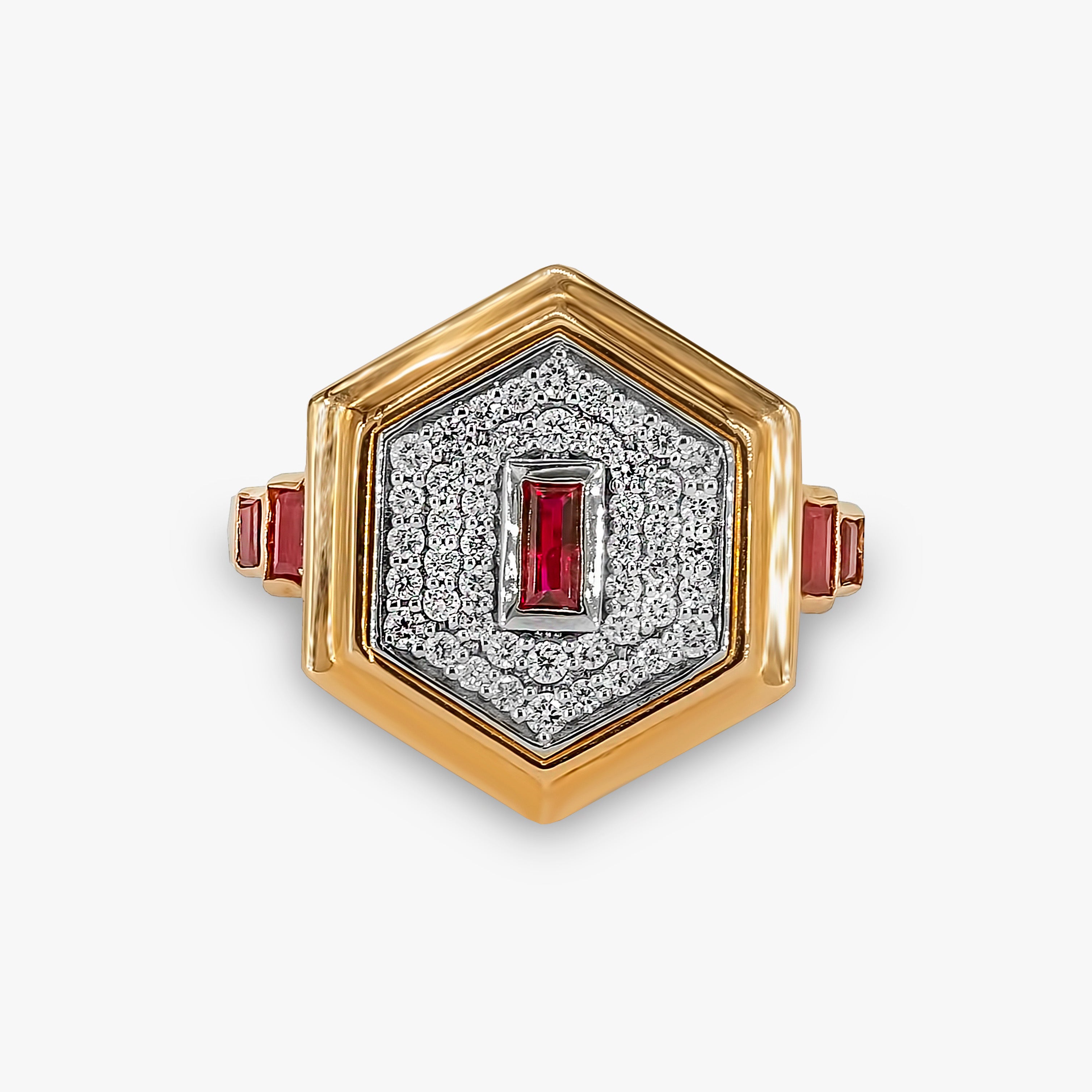 Ruby and Diamond Ring In 14K Gold